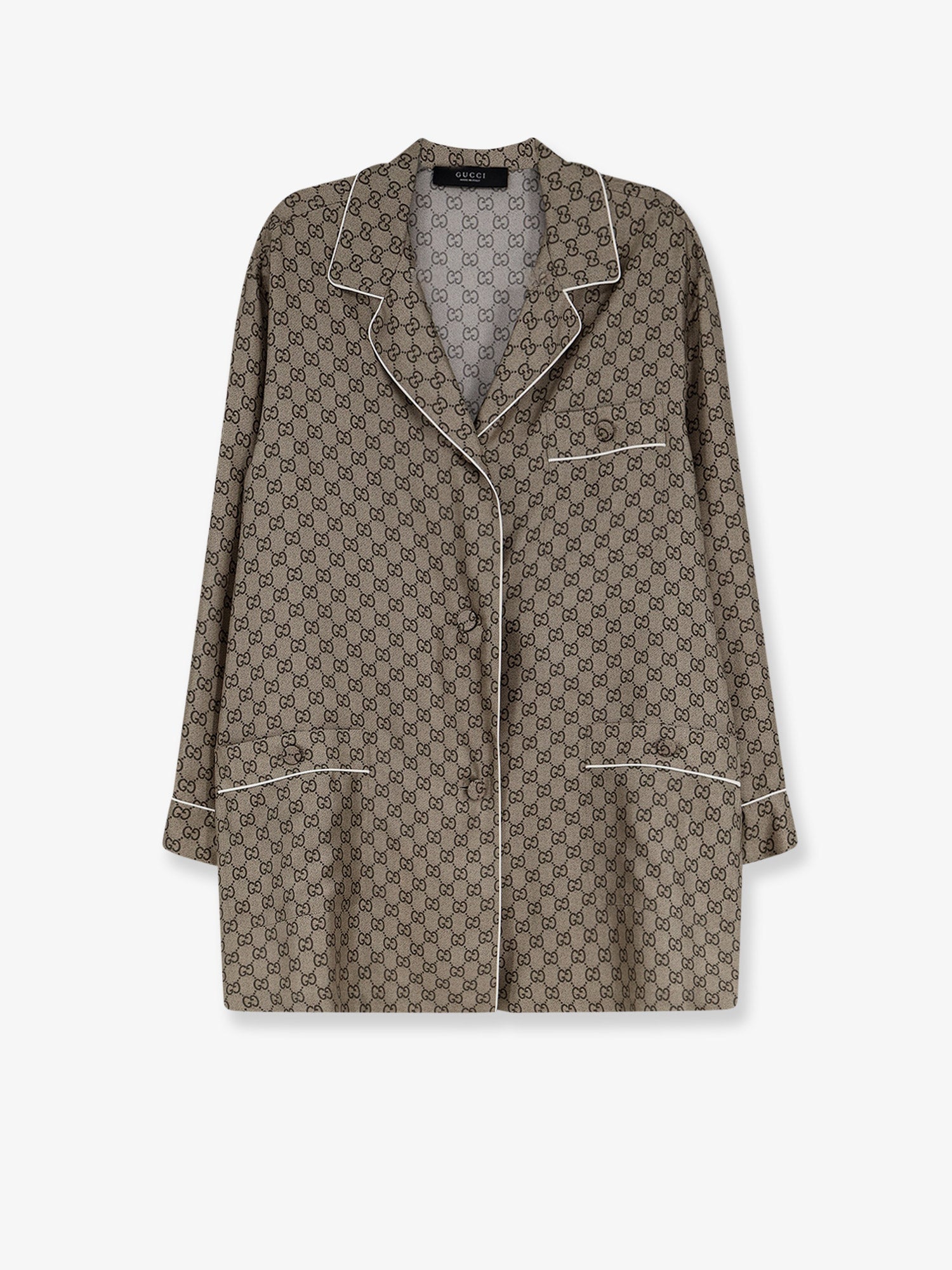 Gucci Silk Shirt With Gg Print