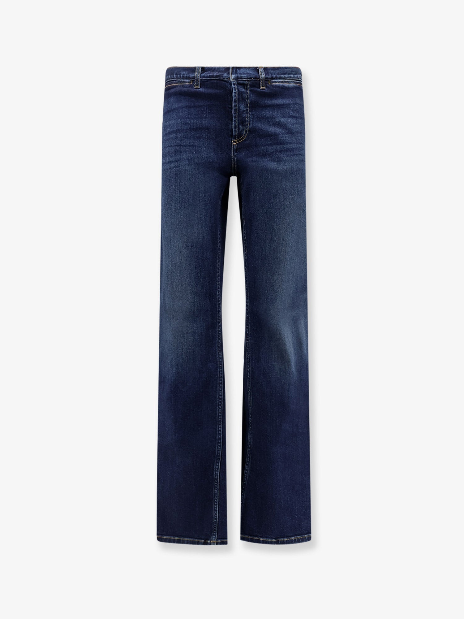 Gucci Blue Denim Jeans With Nastro Web Profiles