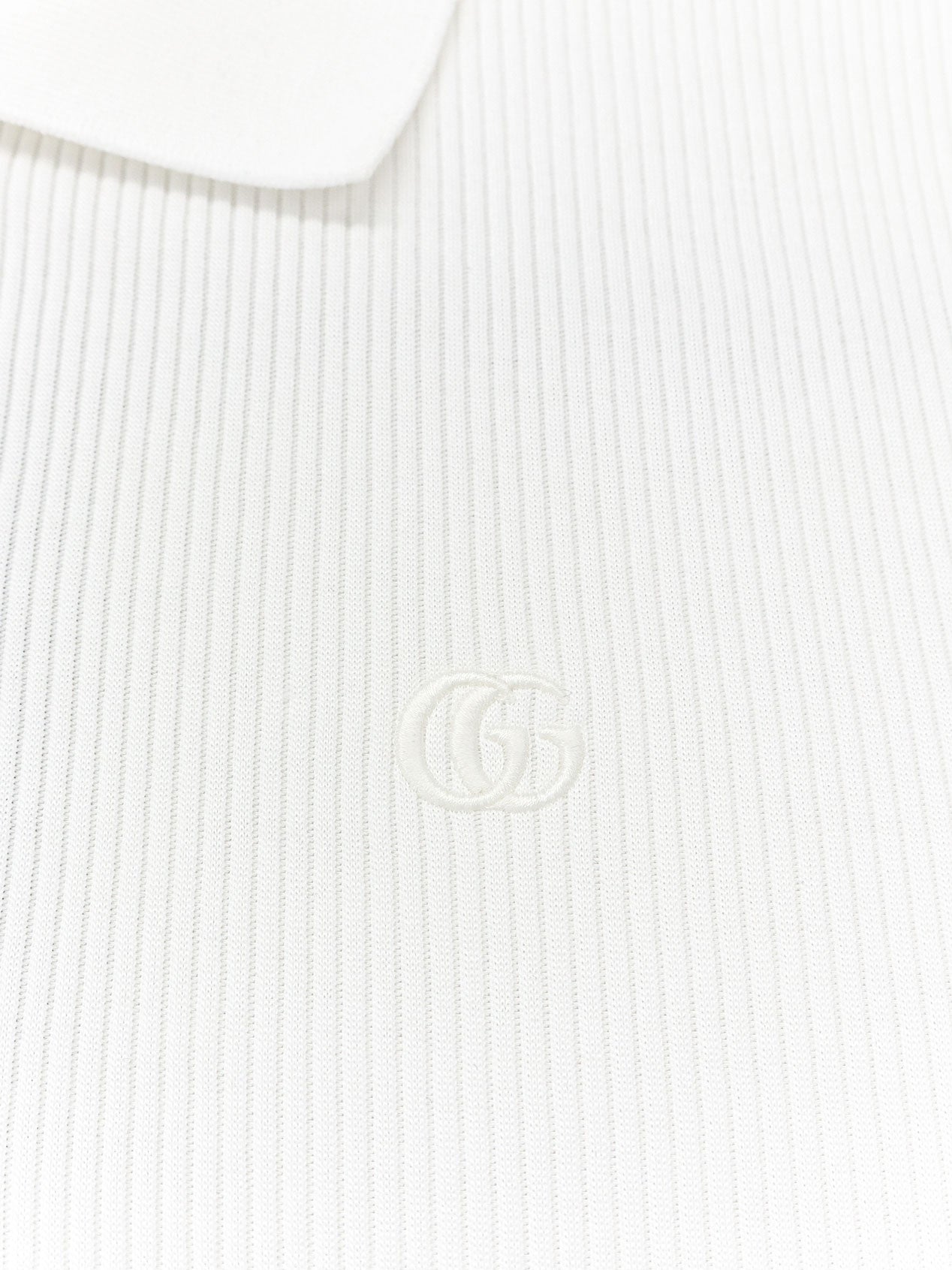 Gucci Ribbed Cotton Jersey Polo Shirt