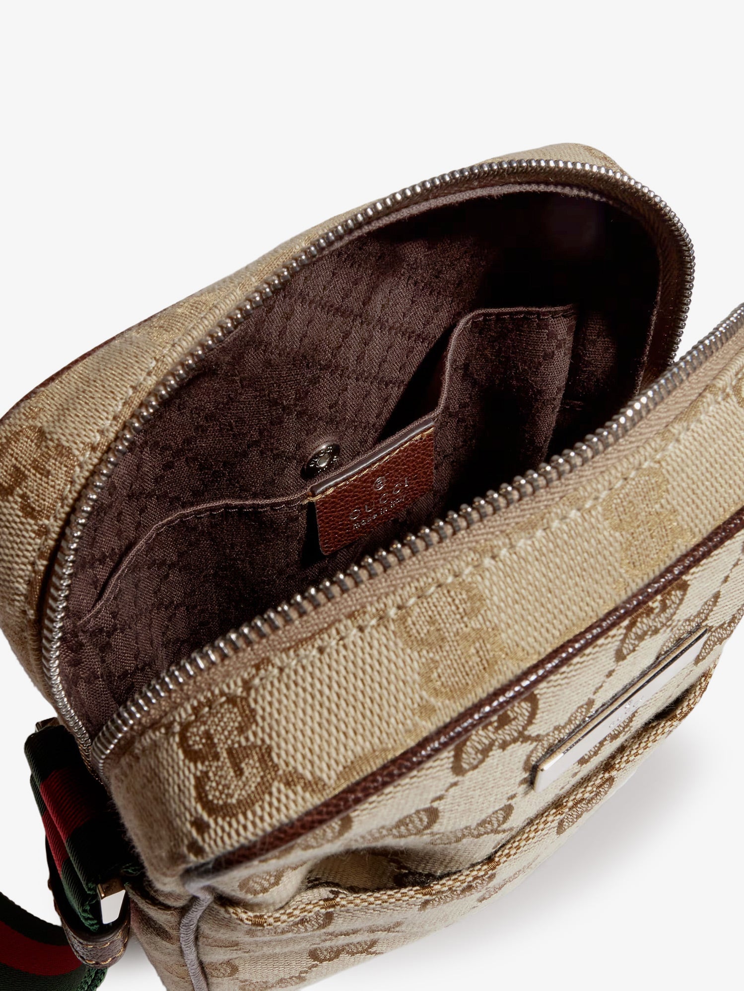 Gucci Gucci Tag Gg Fabric Crossbody Bag