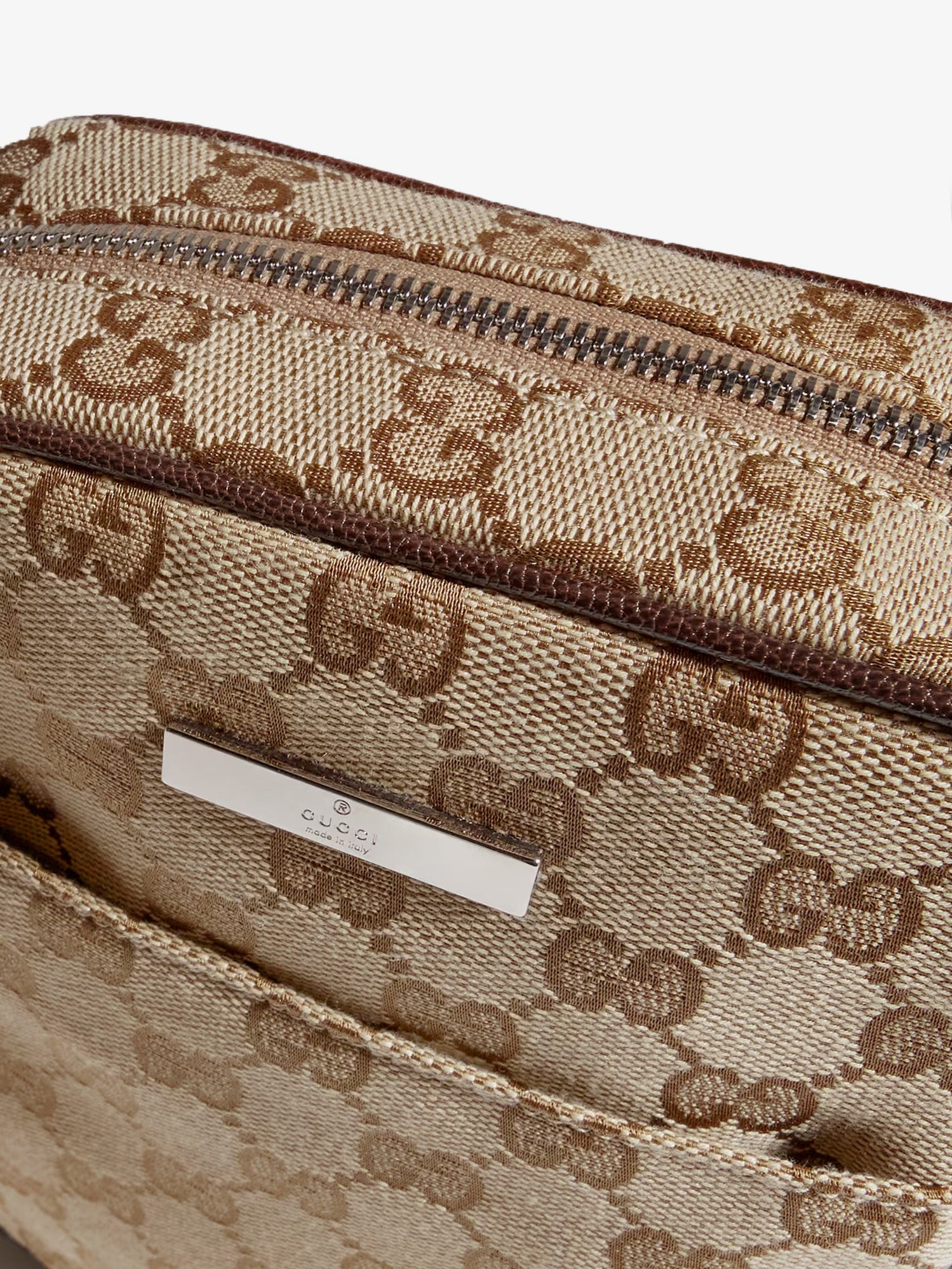 Gucci Gucci Tag Gg Fabric Crossbody Bag