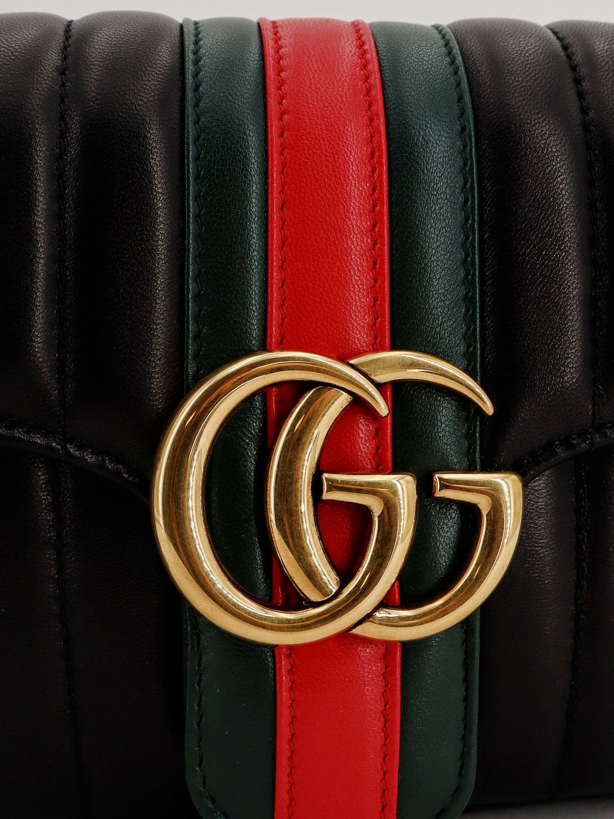 Gucci Jetset Gg Marmon Leather Shoulder Bag