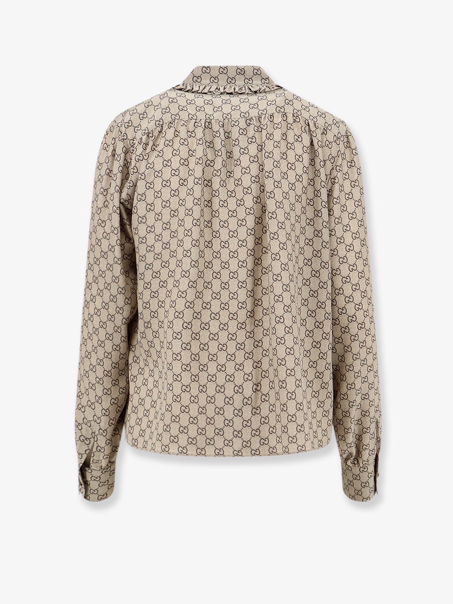 Gucci Gucci Primavera Silk Shirt With Gg Print