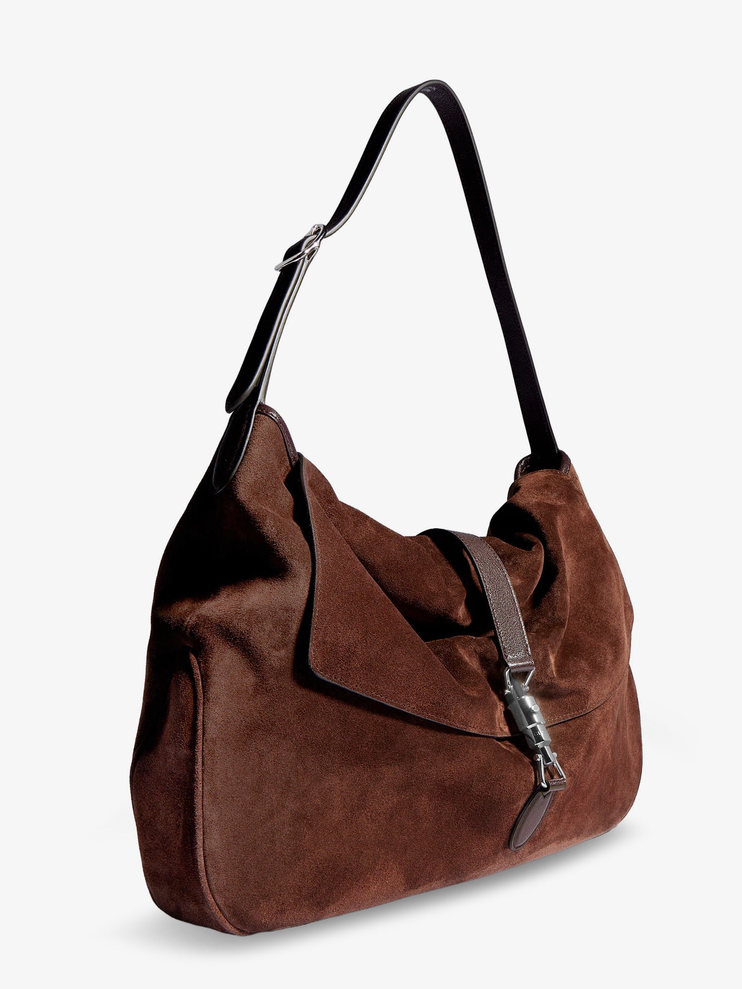 Gucci Jackie Flap Suede Shoulder Bag