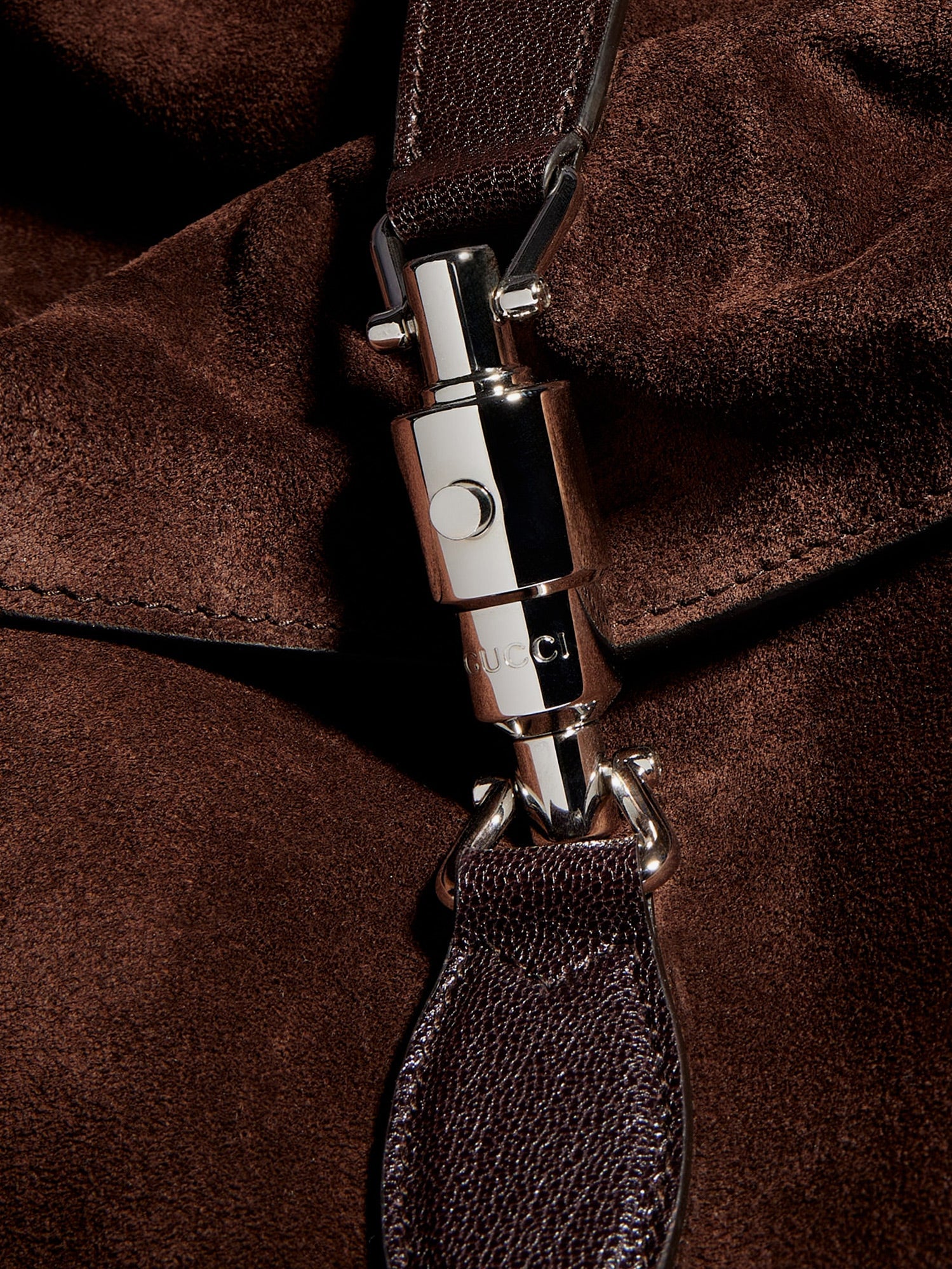 Gucci Jackie Flap Suede Shoulder Bag
