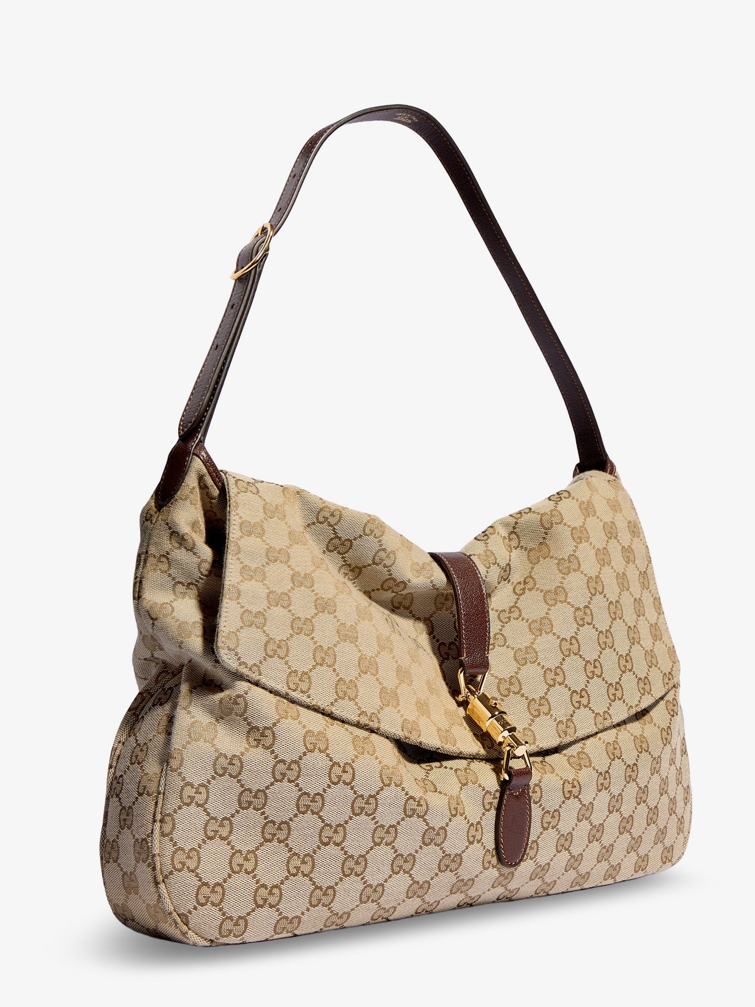 Gucci Jackie Flap Gg Canvas Shouder Bag
