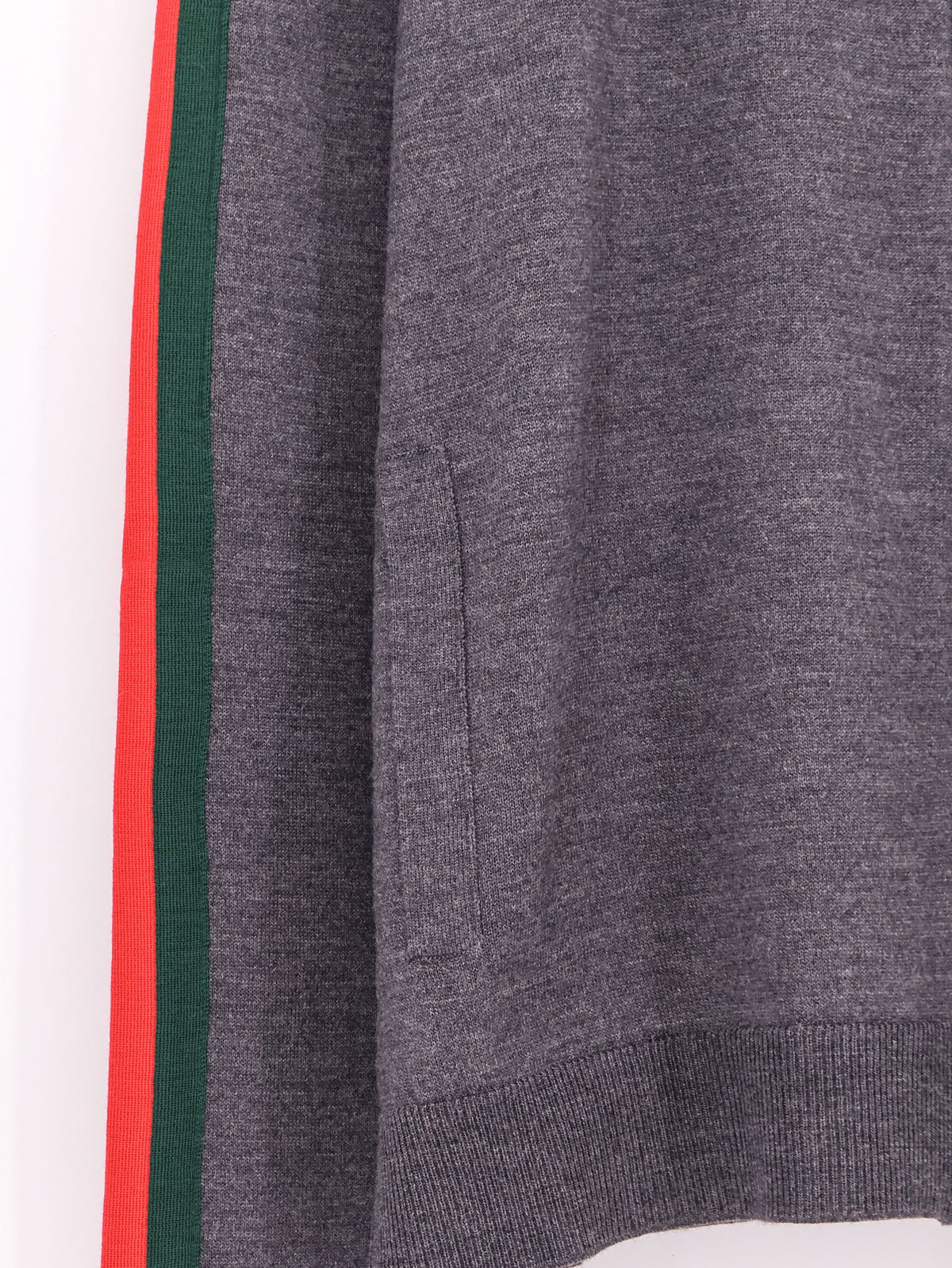Gucci Fine Wool Cardigan With Full Zip And Web Stripe