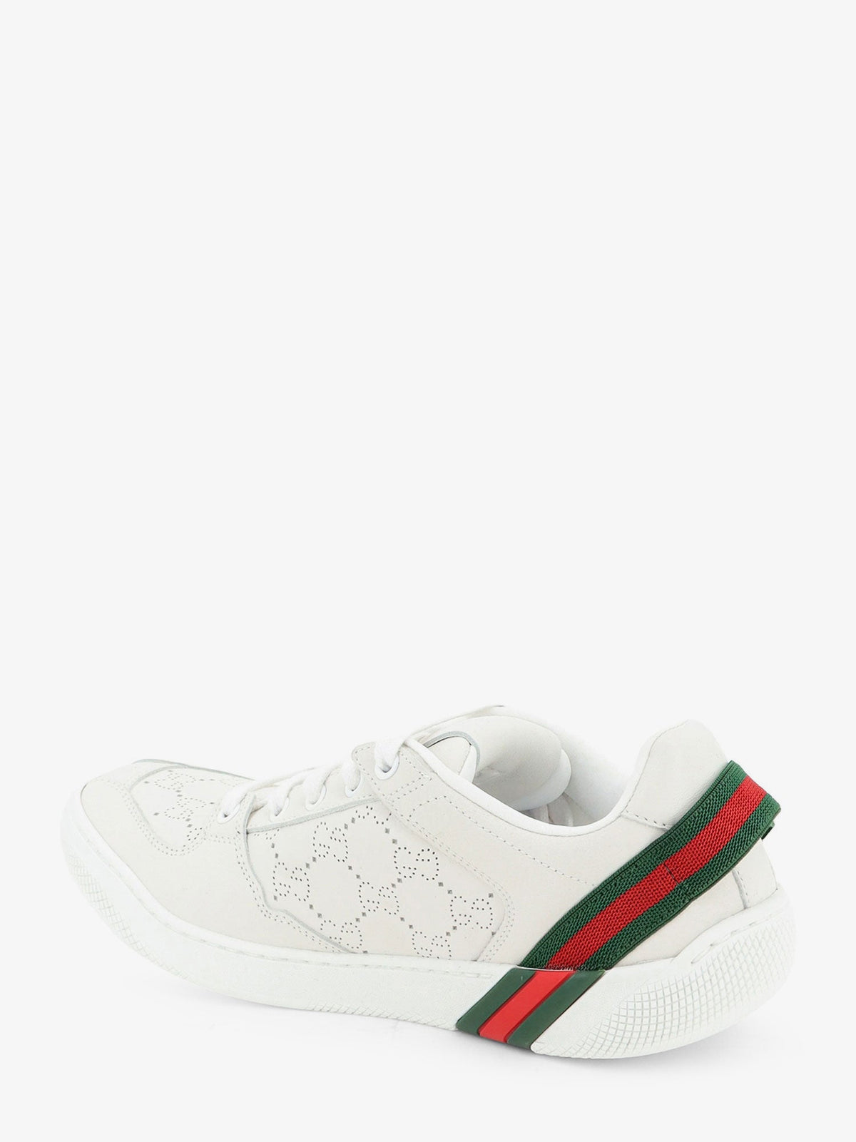 Gucci Screener Sneaker In Perforated Gg Leather