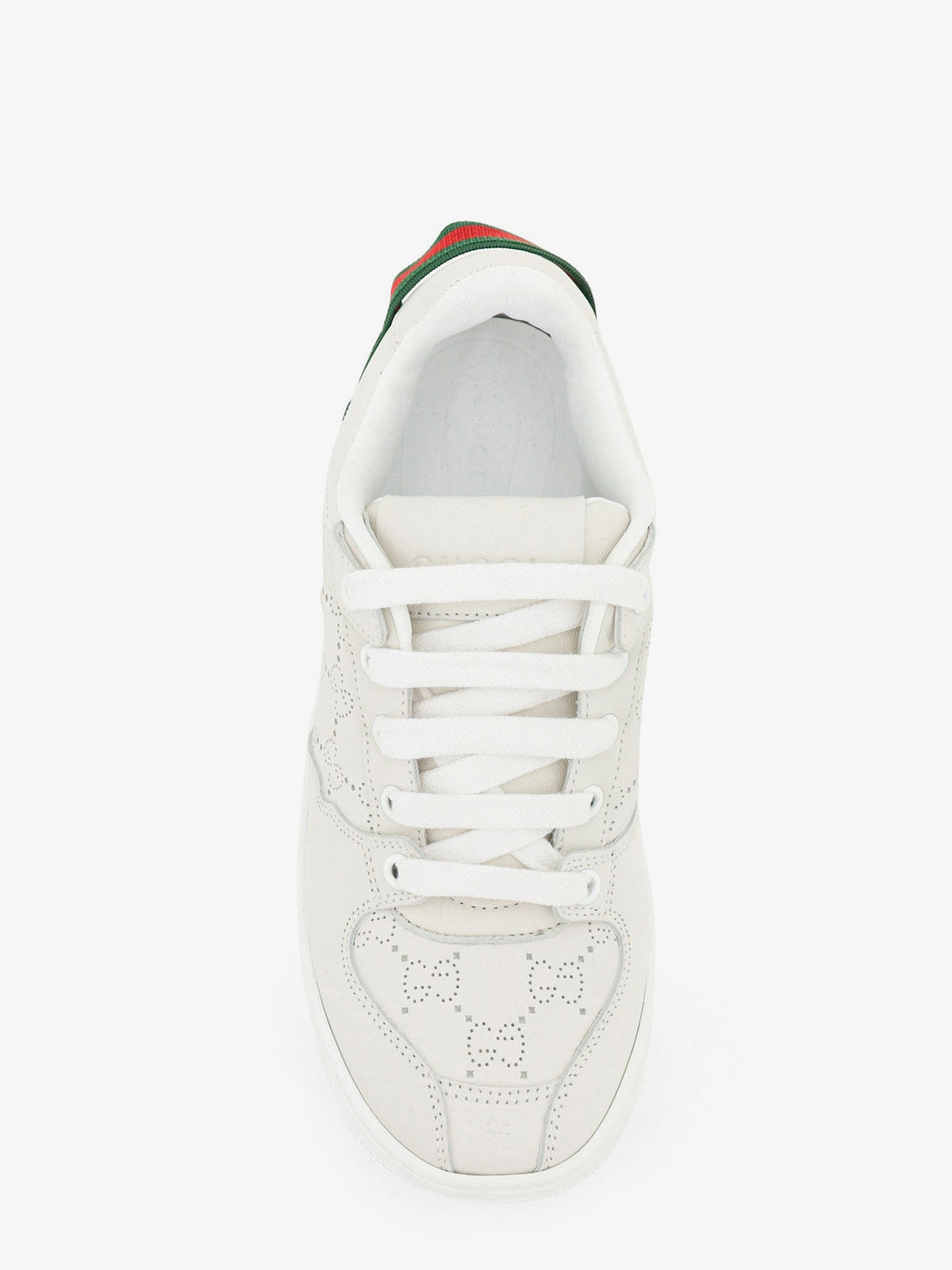 Gucci Screener Sneaker In Perforated Gg Leather