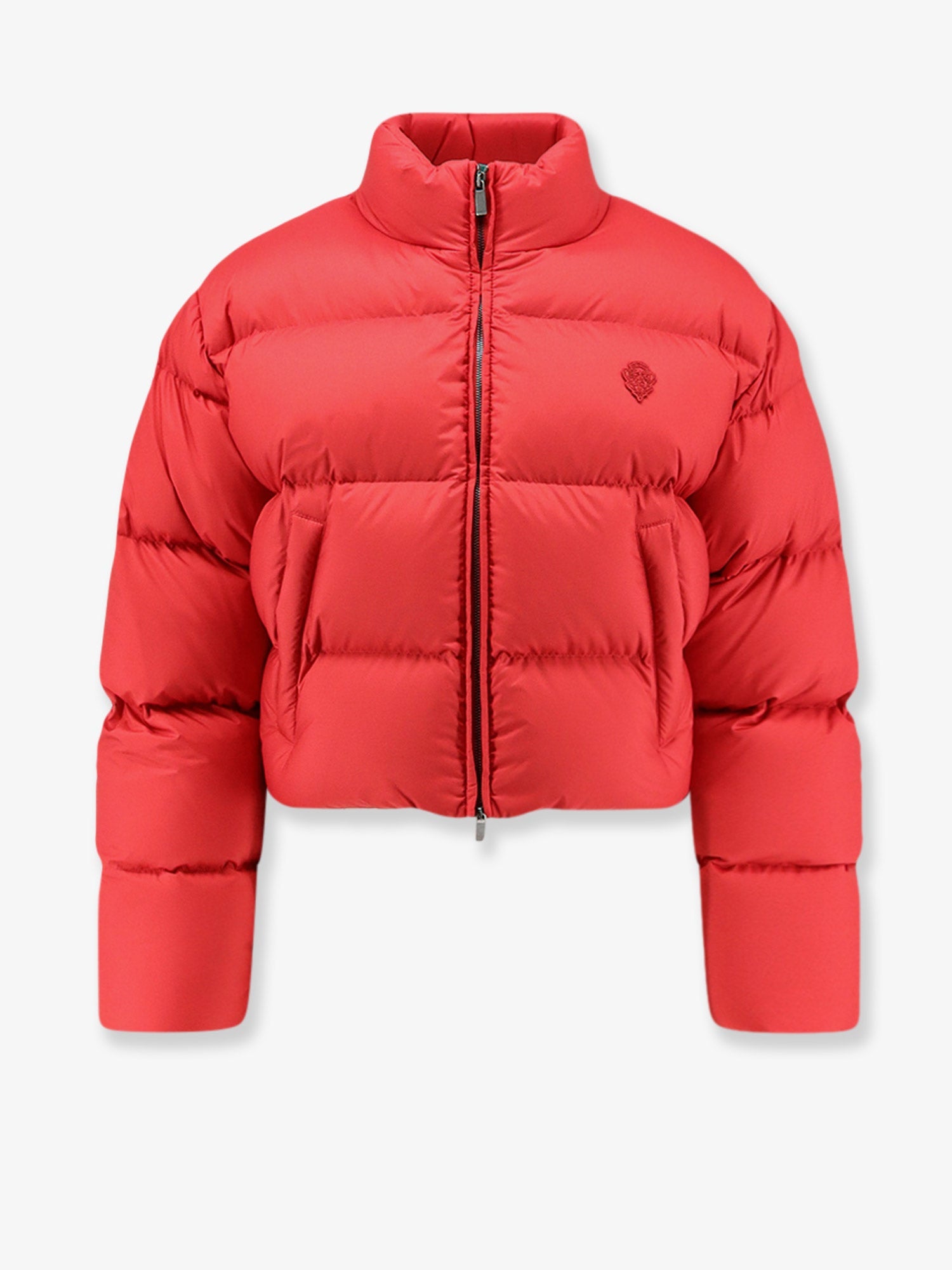 Gucci Crop Fit Down Jacket With Iconic Crest