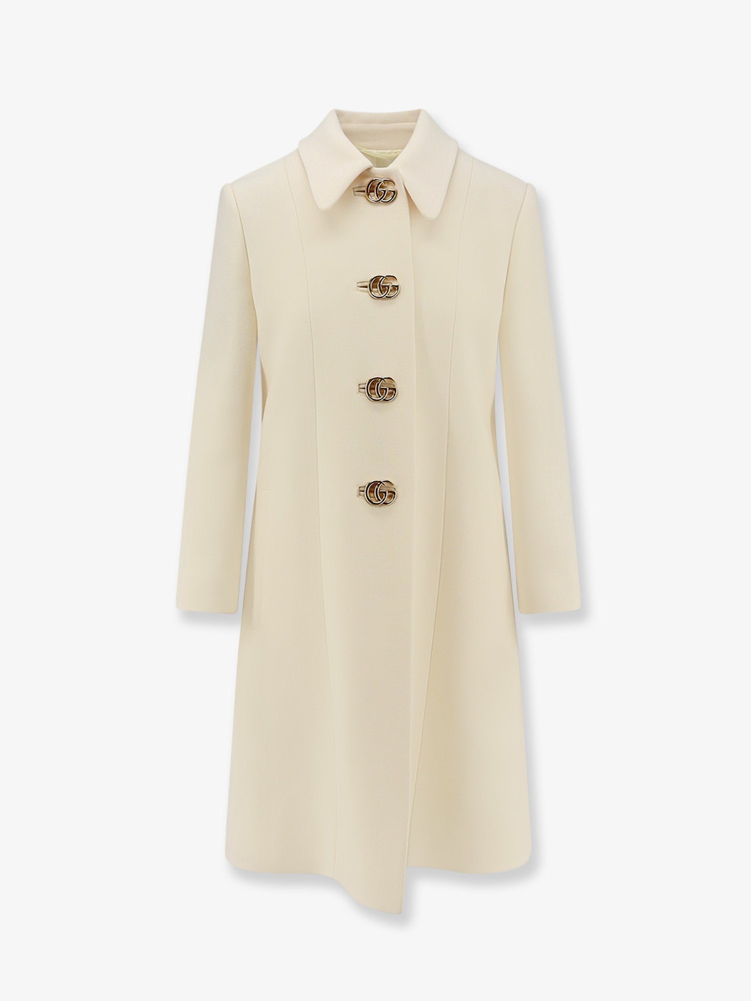 Gucci White Wool Crêpe Coat