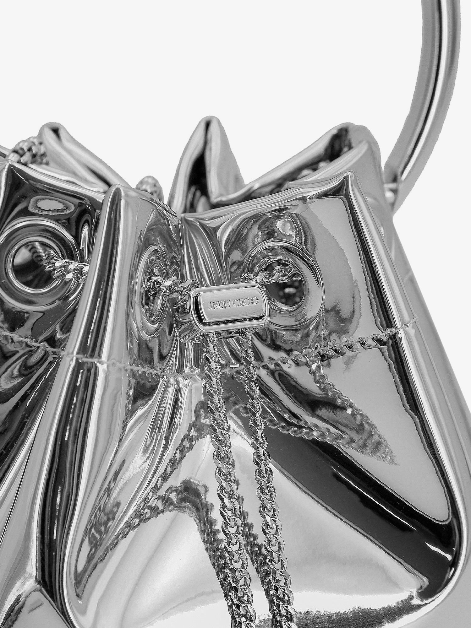 Jimmy Choo Bonbon Bucket Bag In Mirrored Fabric