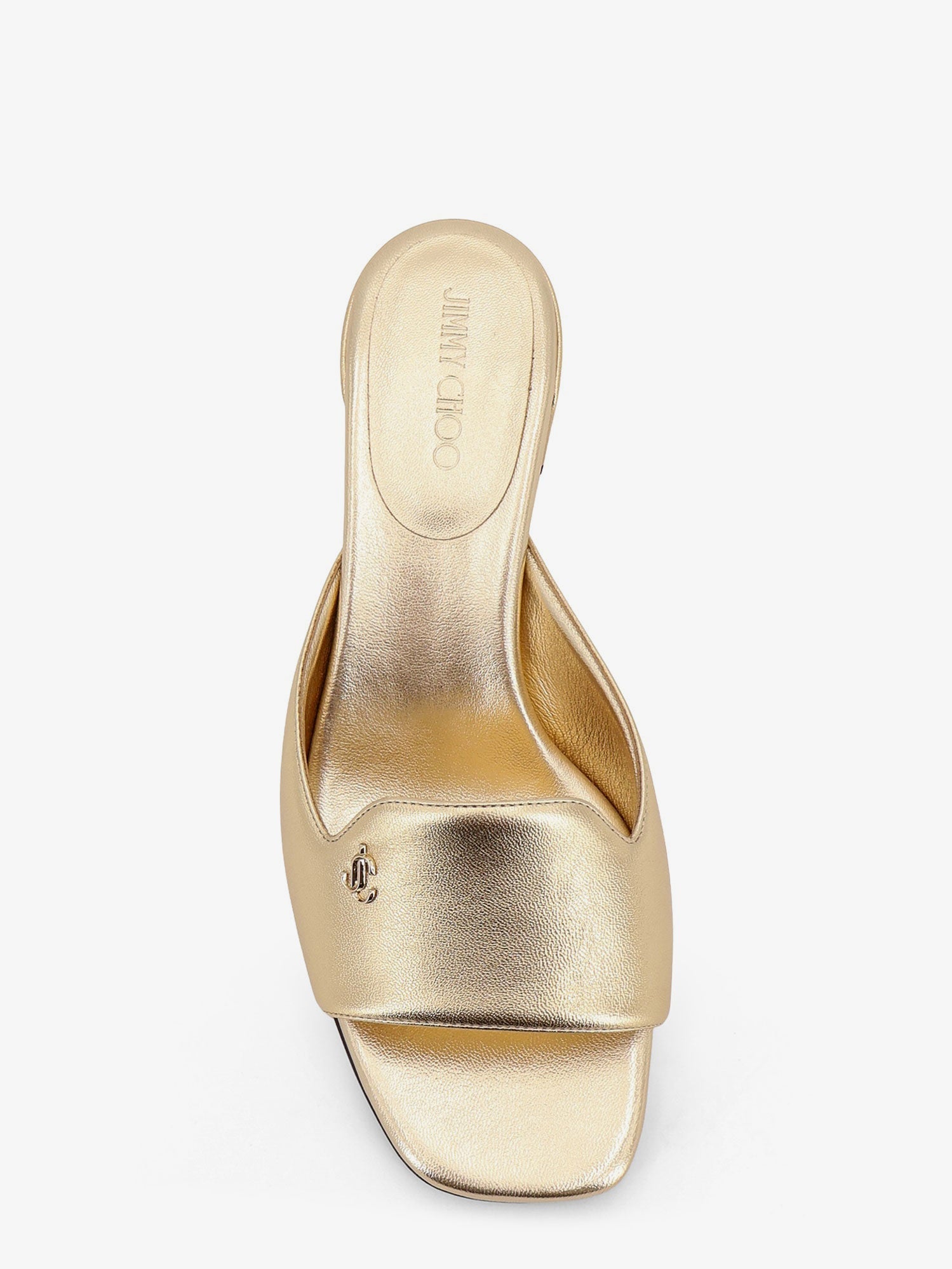 Jimmy Choo Dina 45 Laminated Leather Sandals