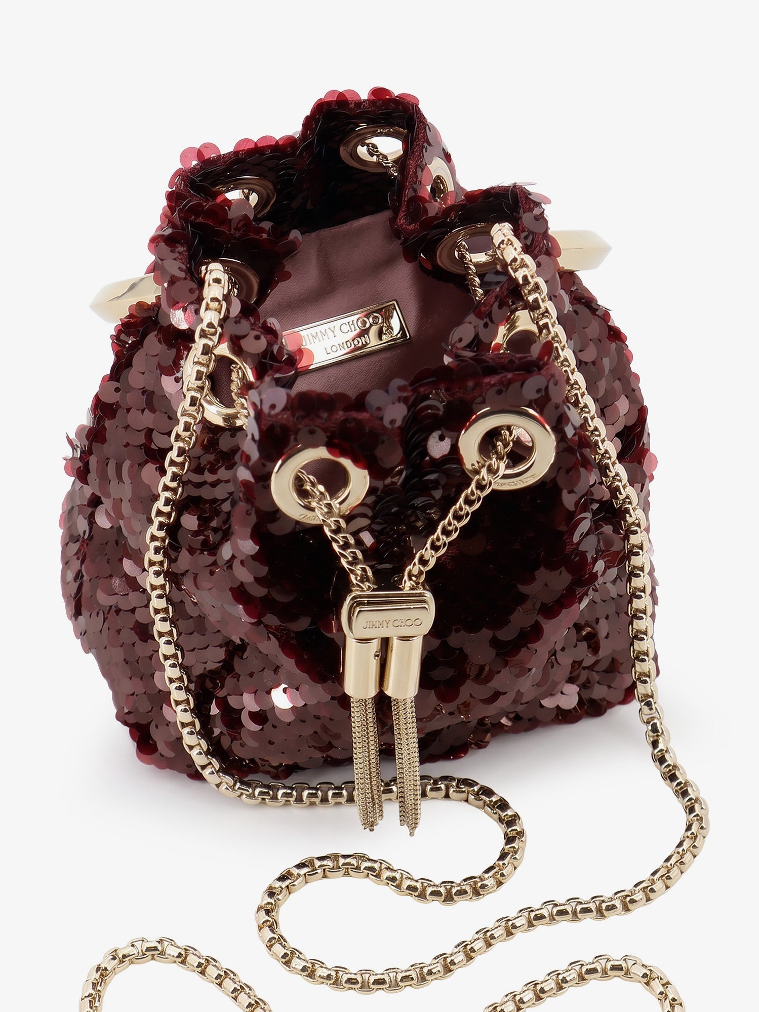 Jimmy Choo Micro Bonbon Crossbody Bag With All-over Sequins