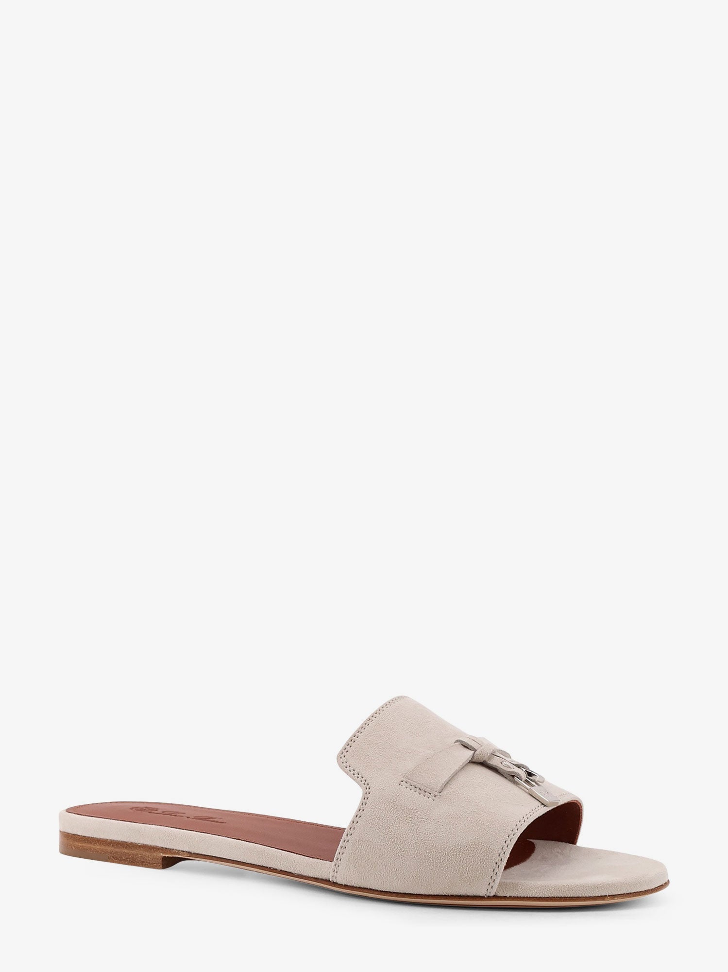 Loro Piana Summe Charms Flat Suede Sandals