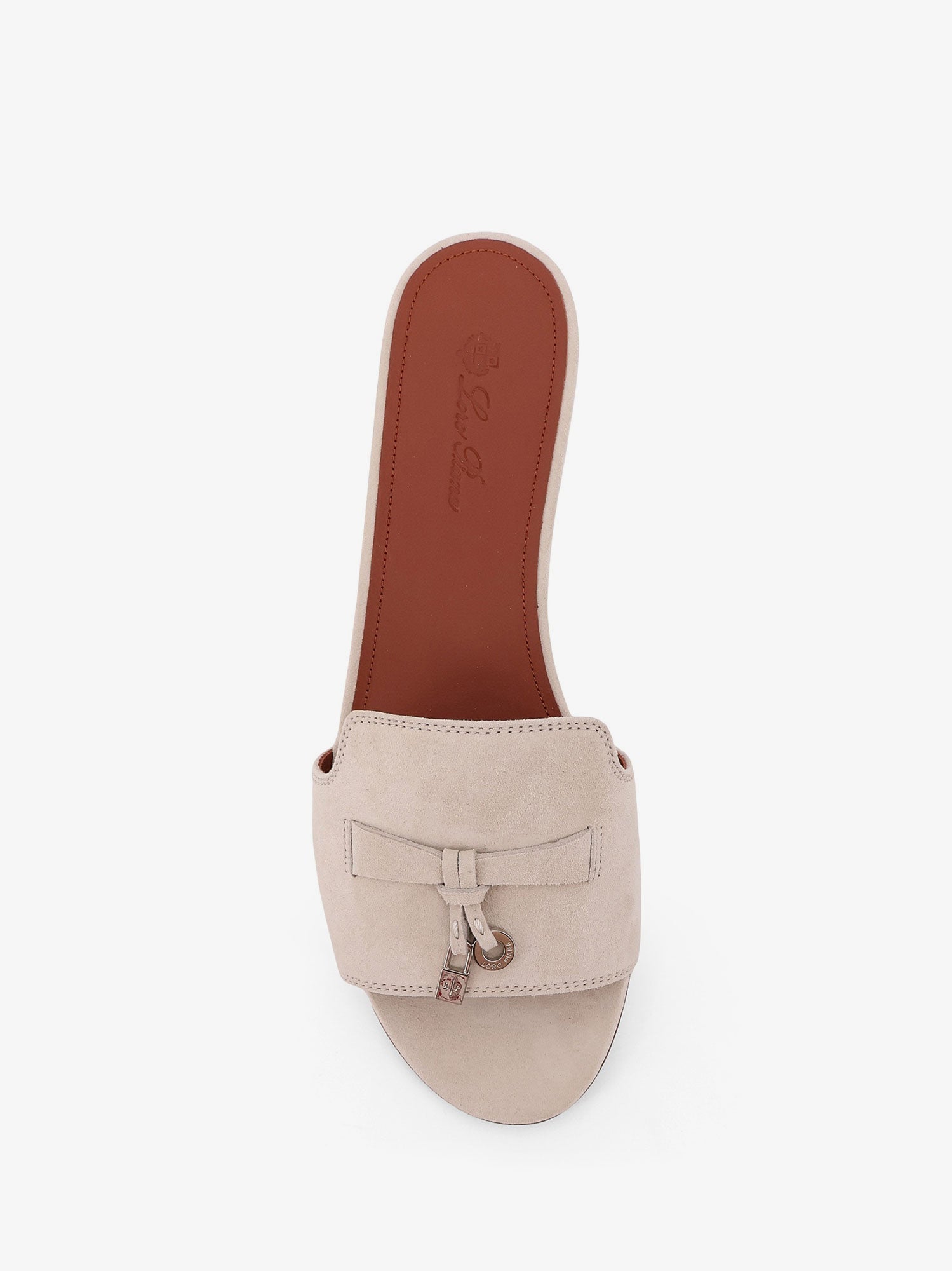 Loro Piana Summe Charms Flat Suede Sandals