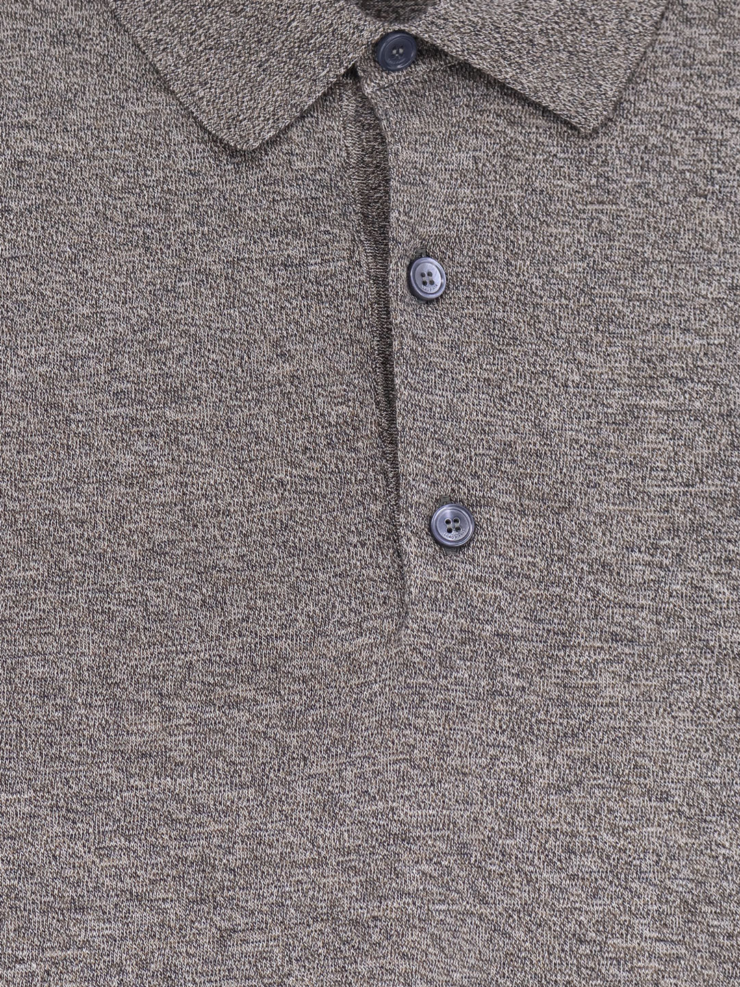 Loro Piana Ice Wish Mélange Cotton Polo Shirt