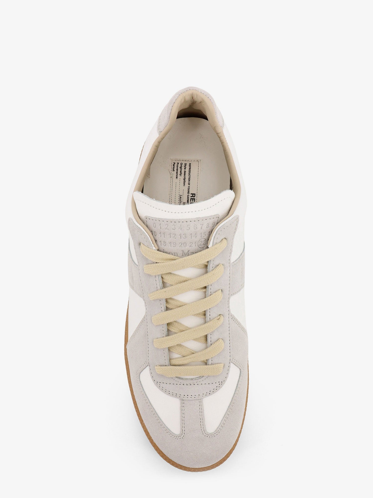 Maison Margiela Low-top Replica Leather And Suede Sneakers