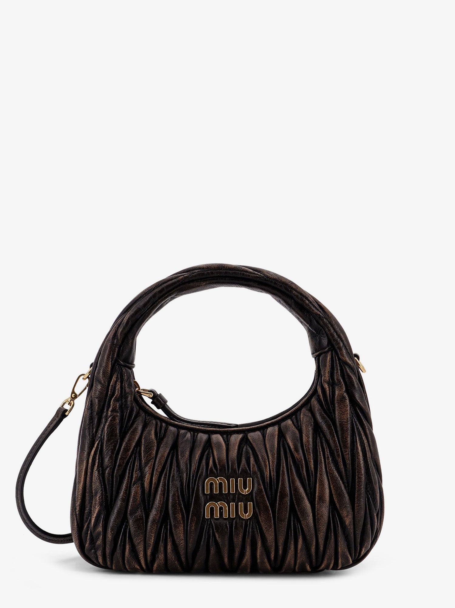 Miu Miu Wander Quilted Leather Crossbody Bag With A Vintage Effect