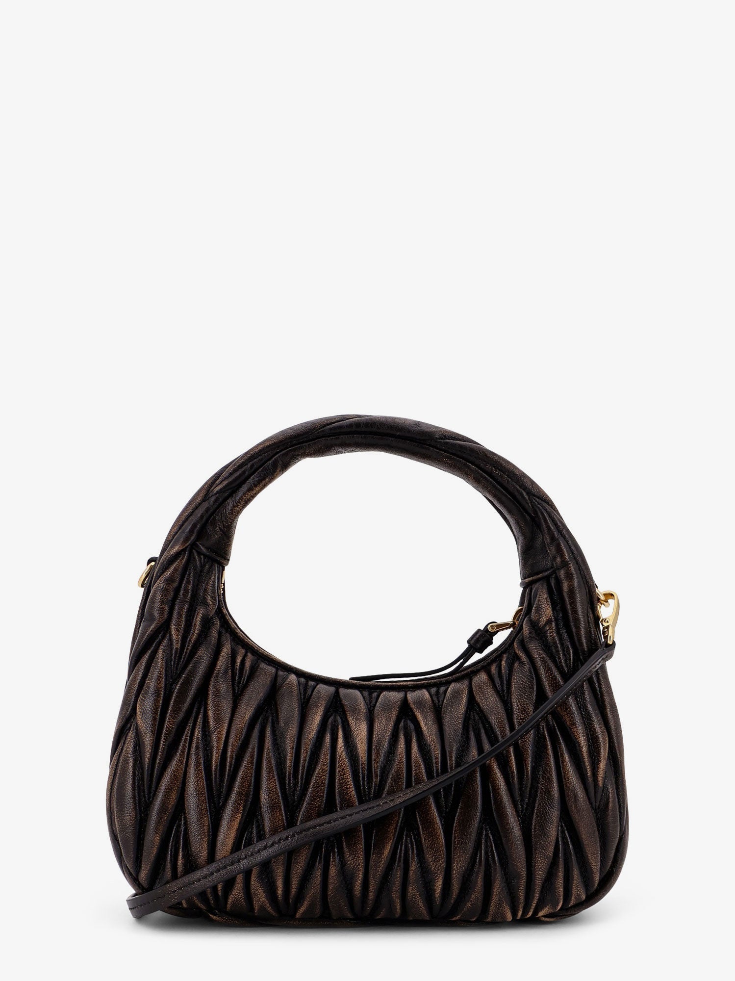 Miu Miu Wander Quilted Leather Crossbody Bag With A Vintage Effect