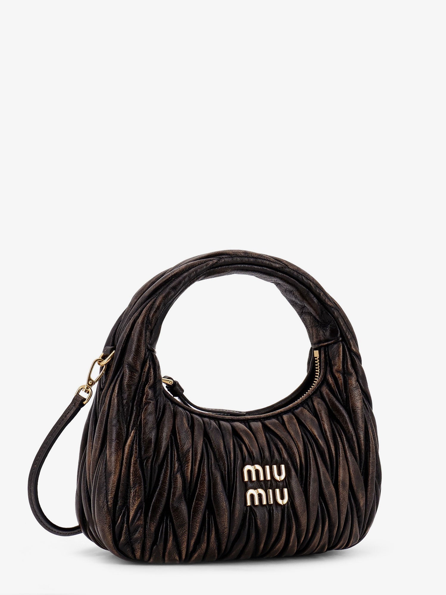 Miu Miu Wander Quilted Leather Crossbody Bag With A Vintage Effect