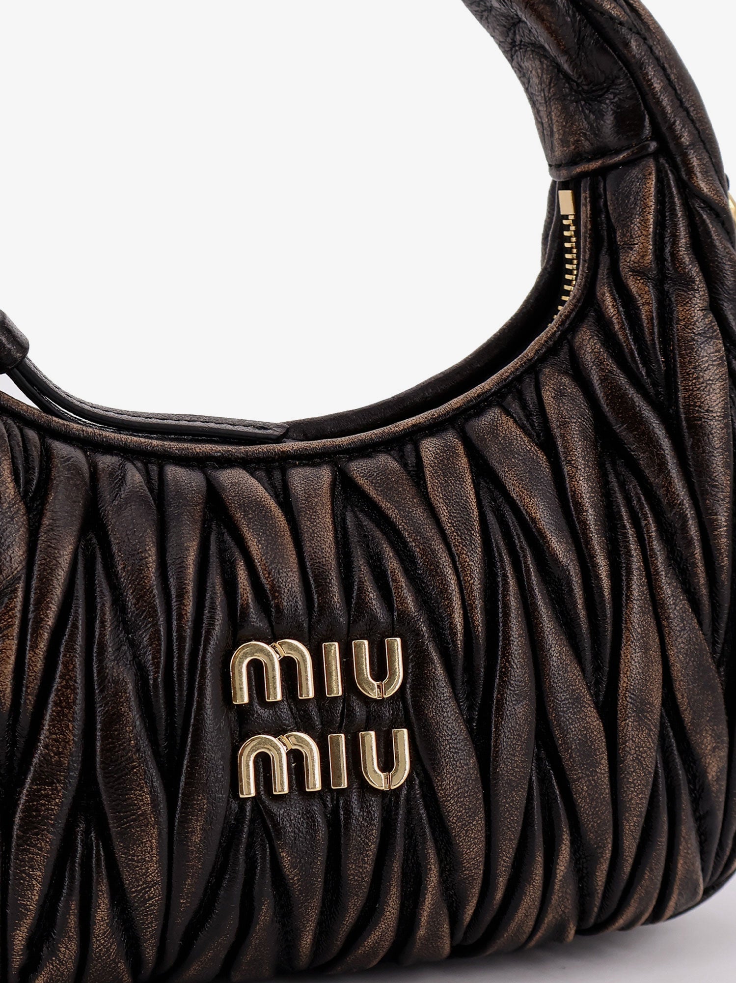 Miu Miu Wander Quilted Leather Crossbody Bag With A Vintage Effect