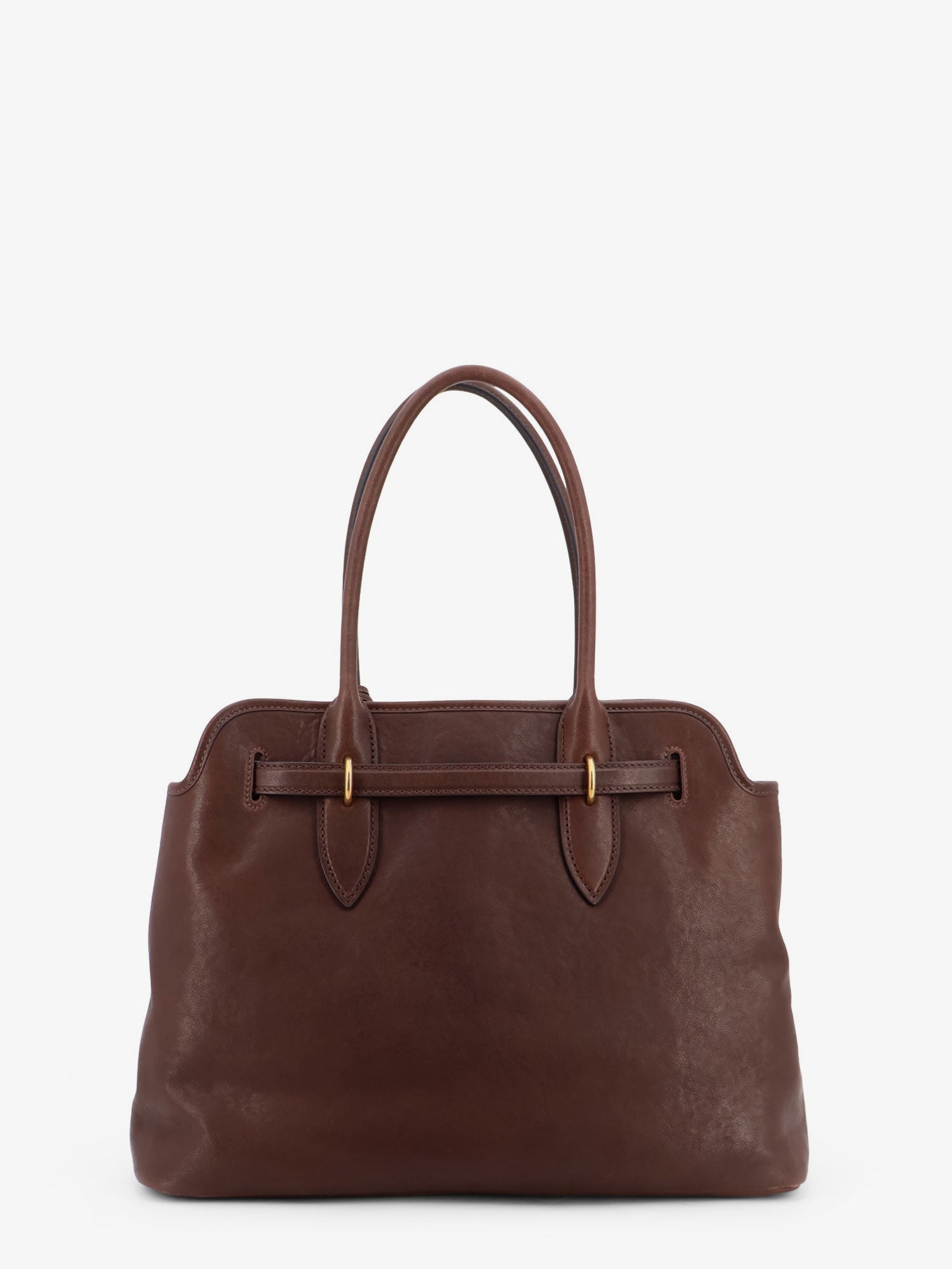 Miu Miu Aventure Leather Handbag With Front Lettering Logo