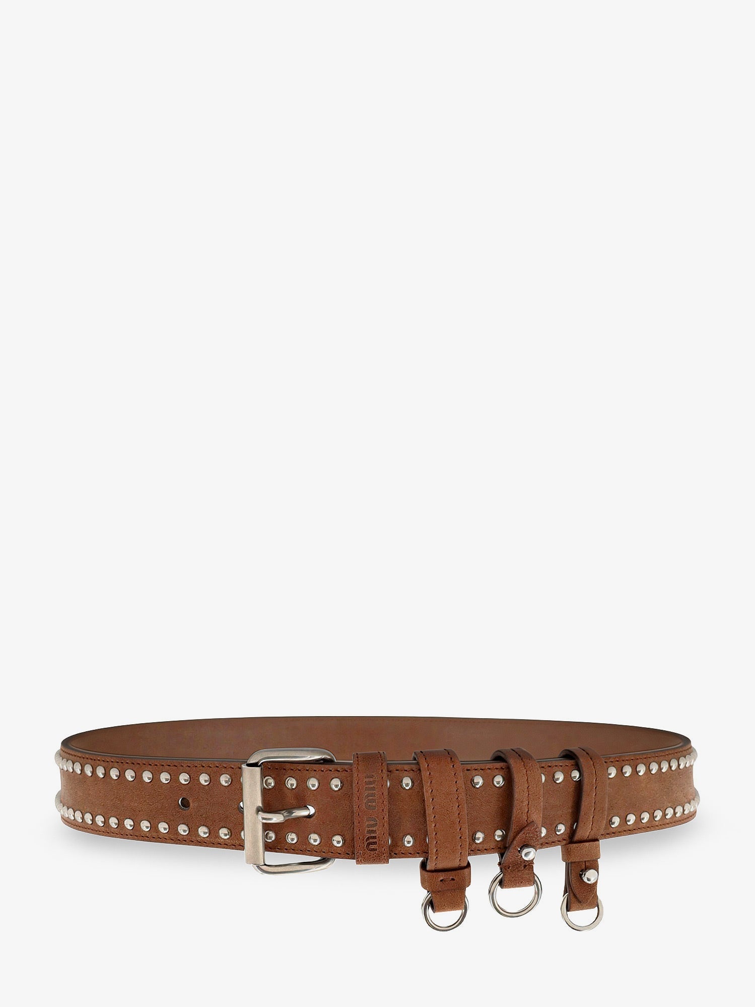 Miu Miu Aviator Nappa Belt With Keychain Charm