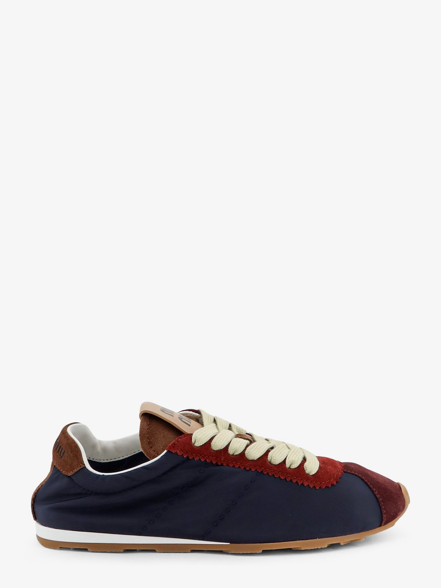 Miu Miu Nylon Sneakers With Suede Inserts