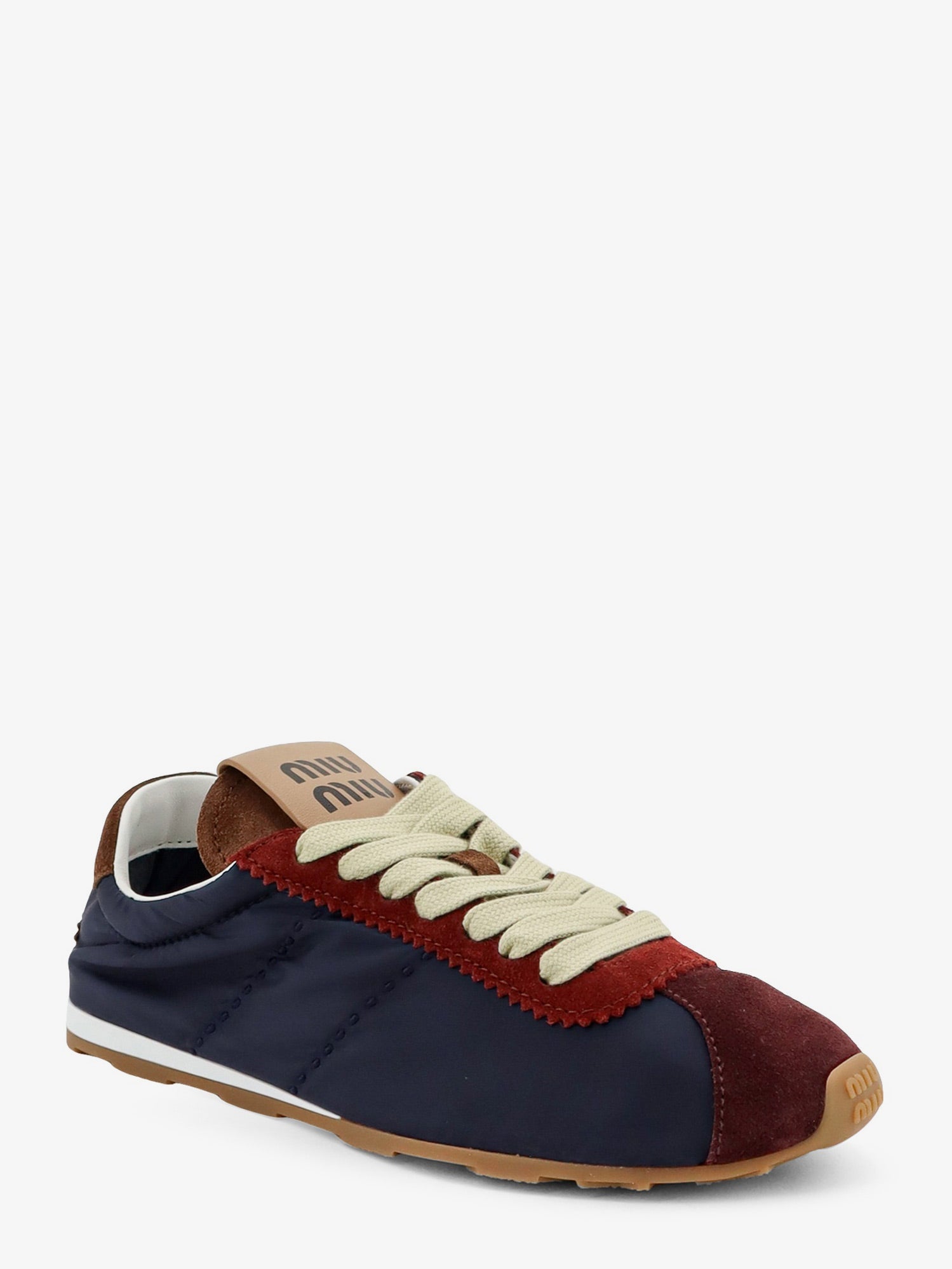 Miu Miu Nylon Sneakers With Suede Inserts