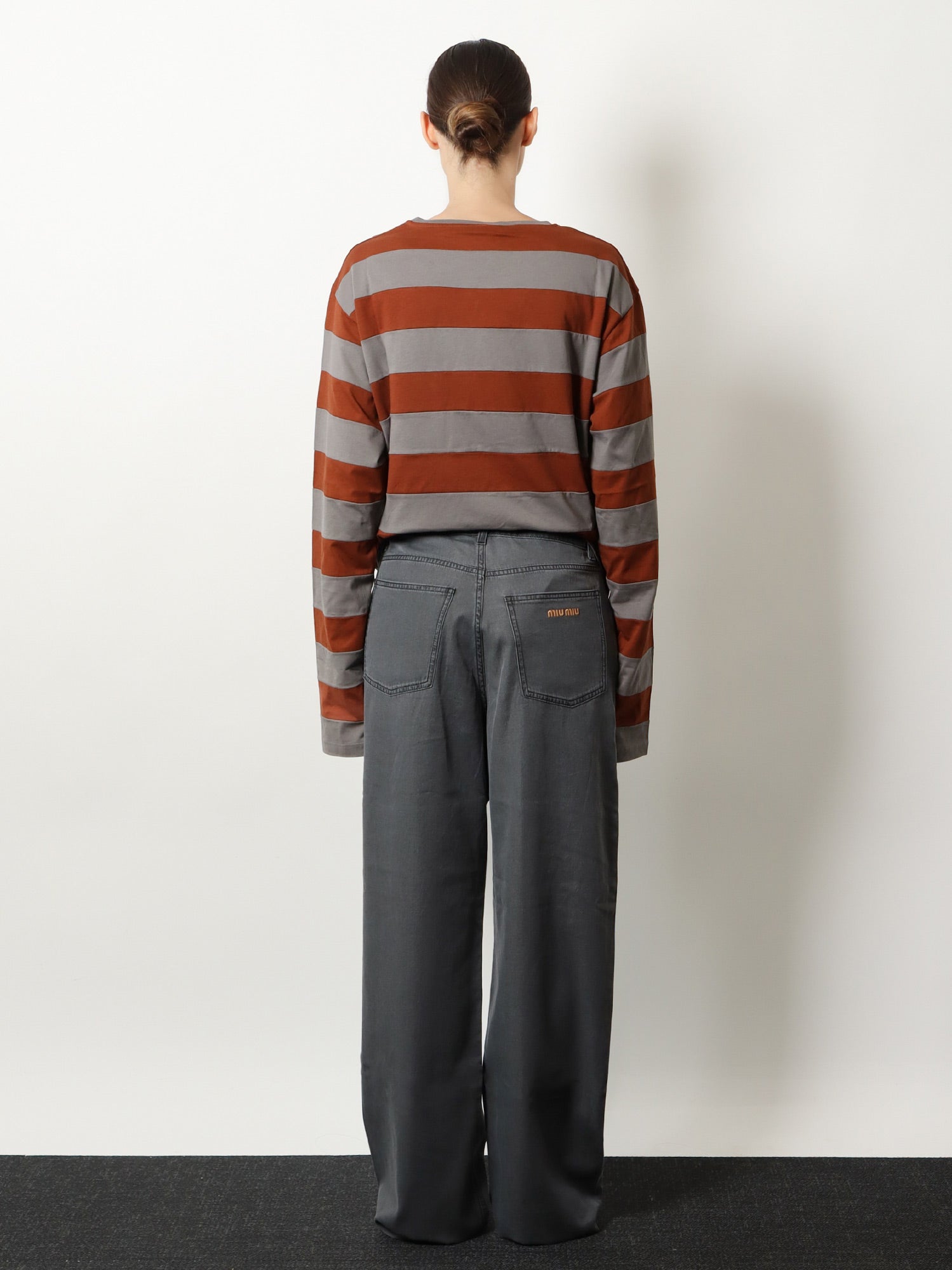 Miu Miu Grey Light Denim Trousers