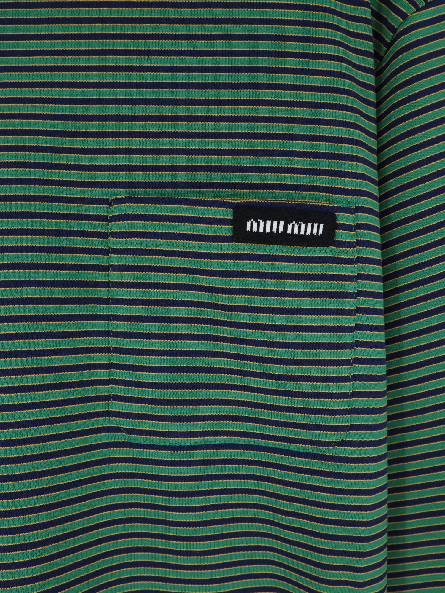 Miu Miu Cotton T-shirt With Striped Pattern
