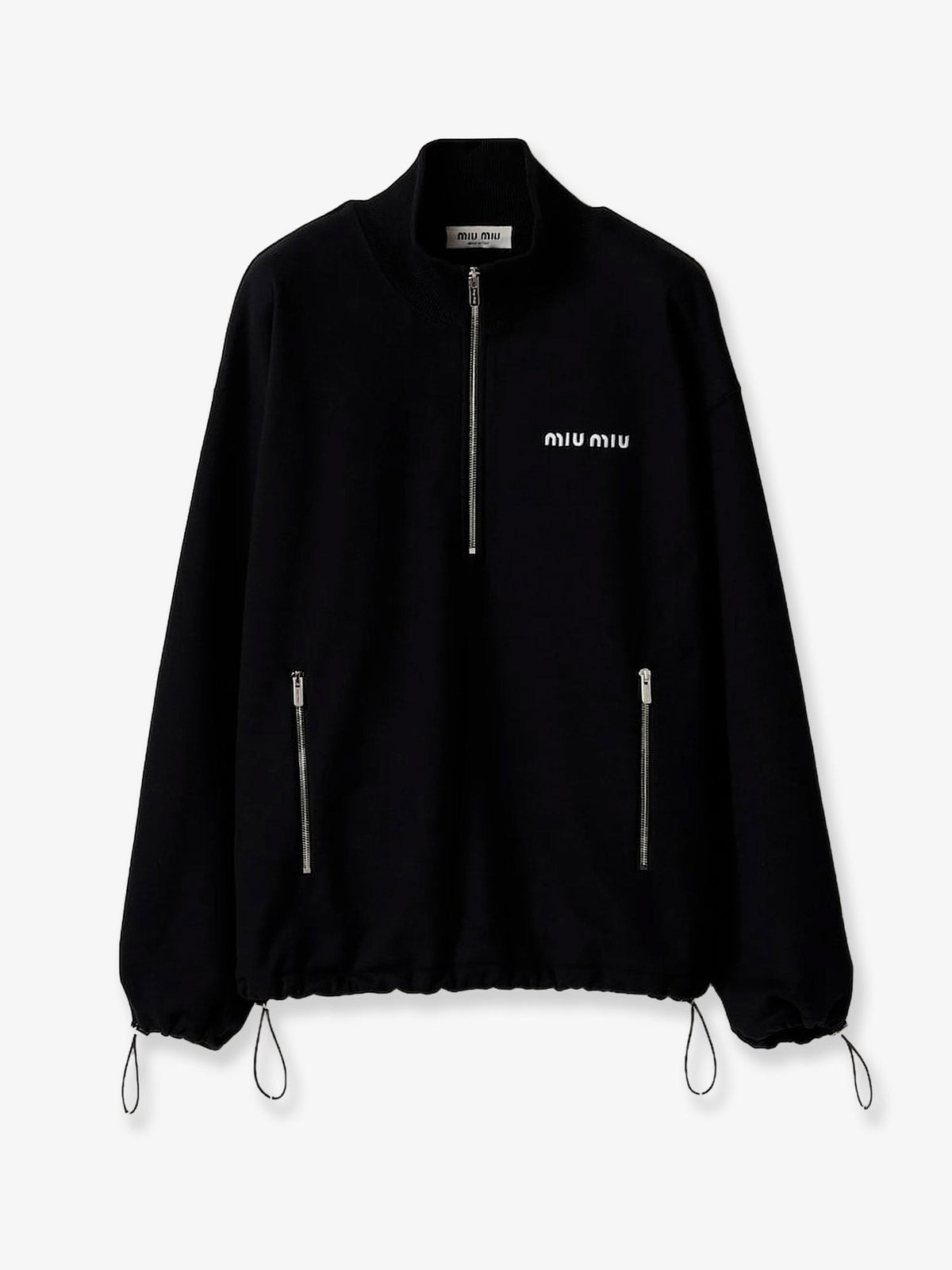 Miu Miu Fleece Sweatshirt With Lettering Logo Embroidery