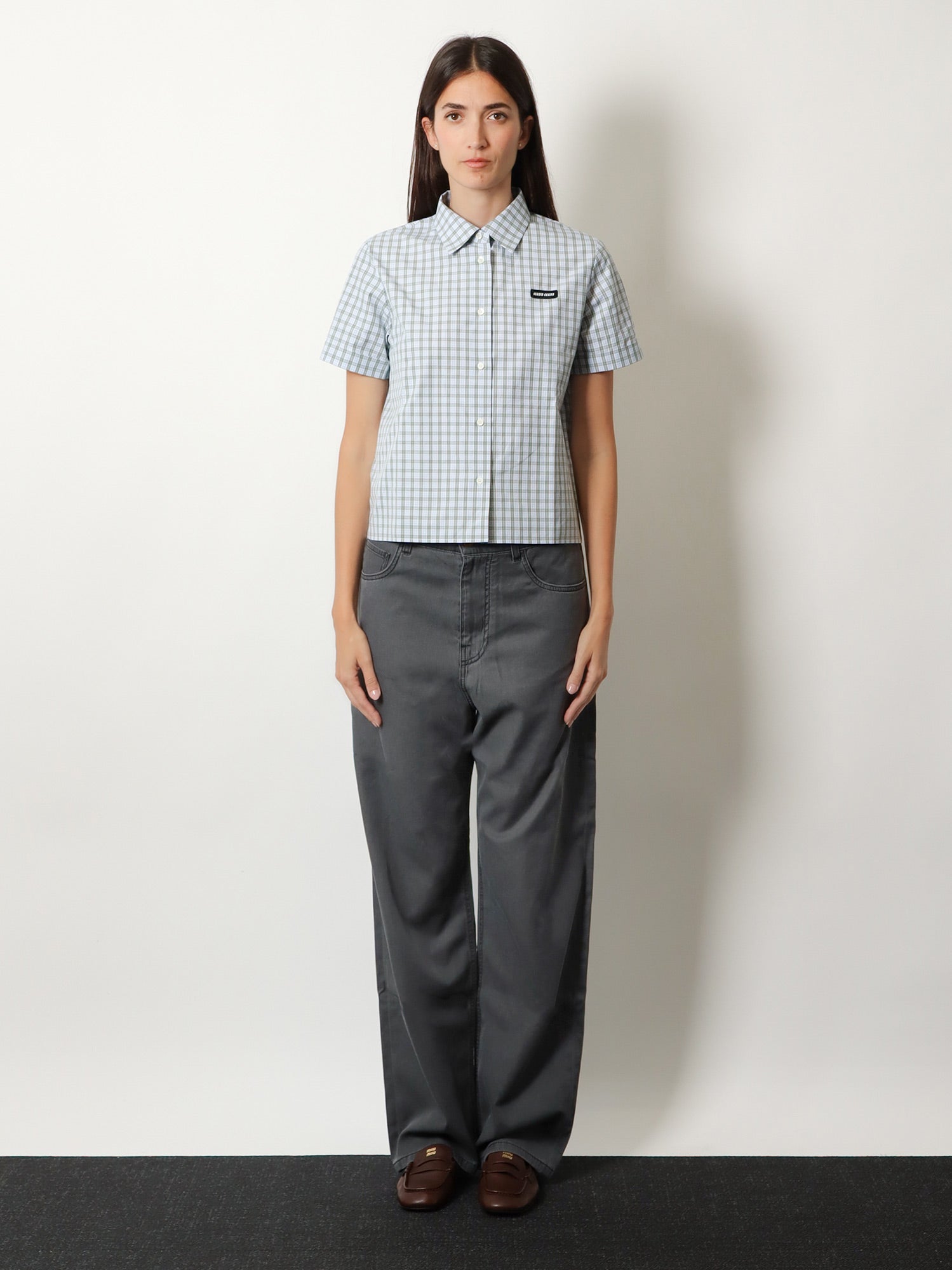 Miu Miu Madras Cotton Shirt