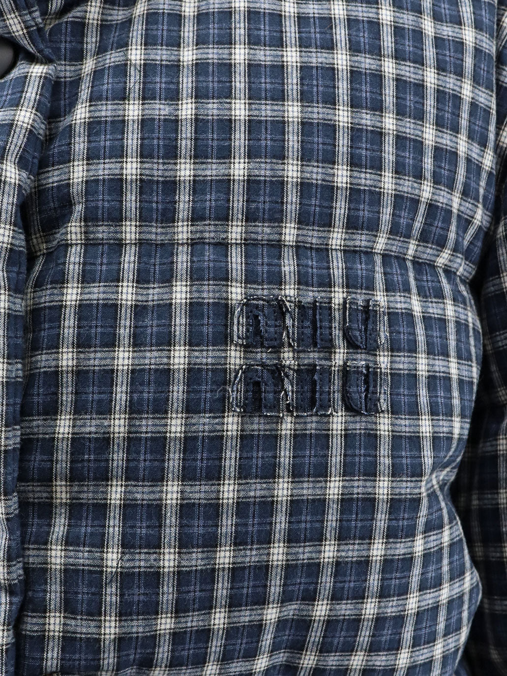 Miu Miu Reversible Madras Flannel Down Jacket