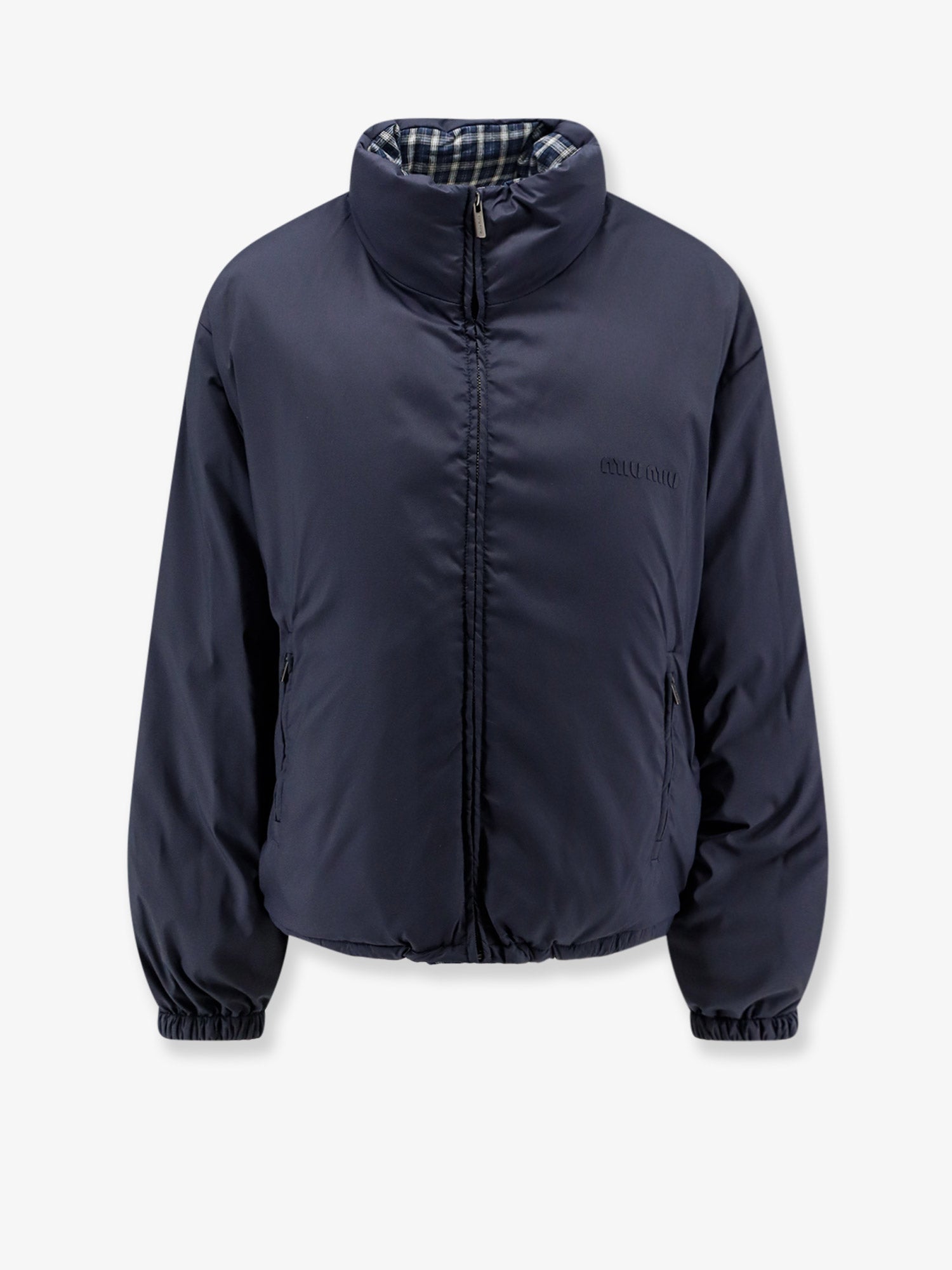 Miu Miu Reversible Madras Flannel Down Jacket