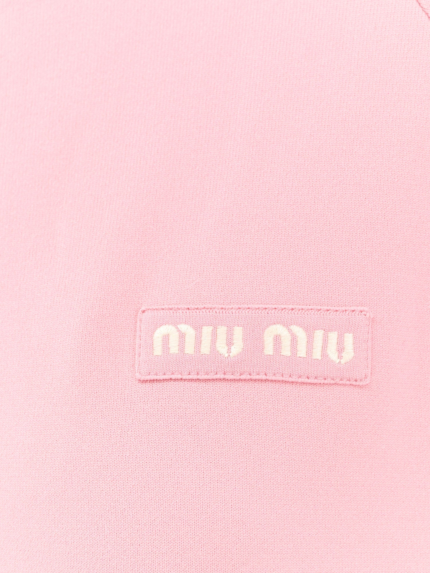 Miu Miu Silk Blend Cardigan With Embroidered Logo Patch