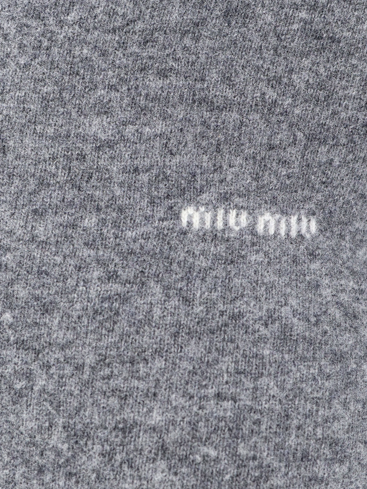 Miu Miu Wool Sweater With Logo Inlay