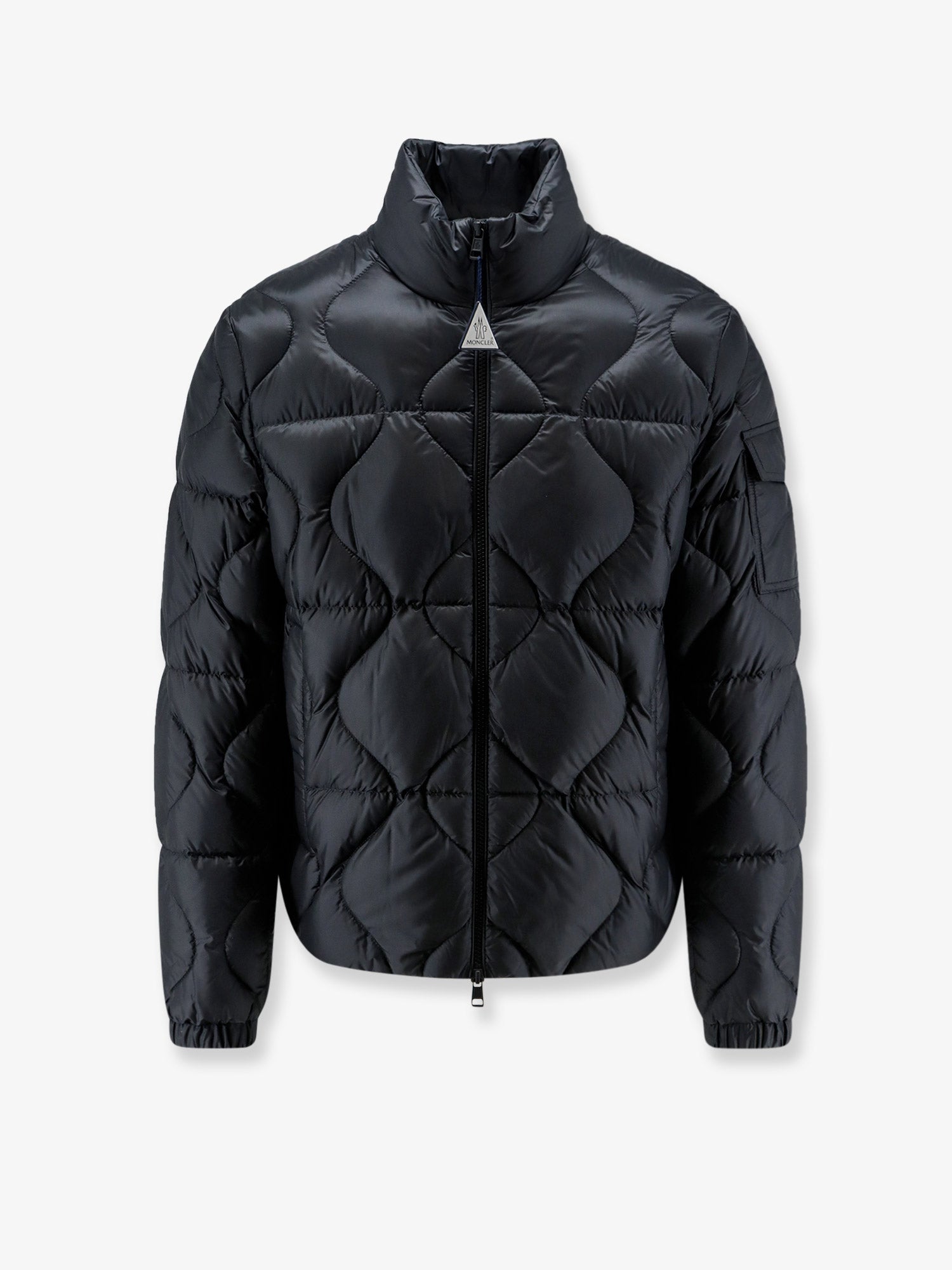 Moncler Asurel Short Down Jacket With Geometric Stitching