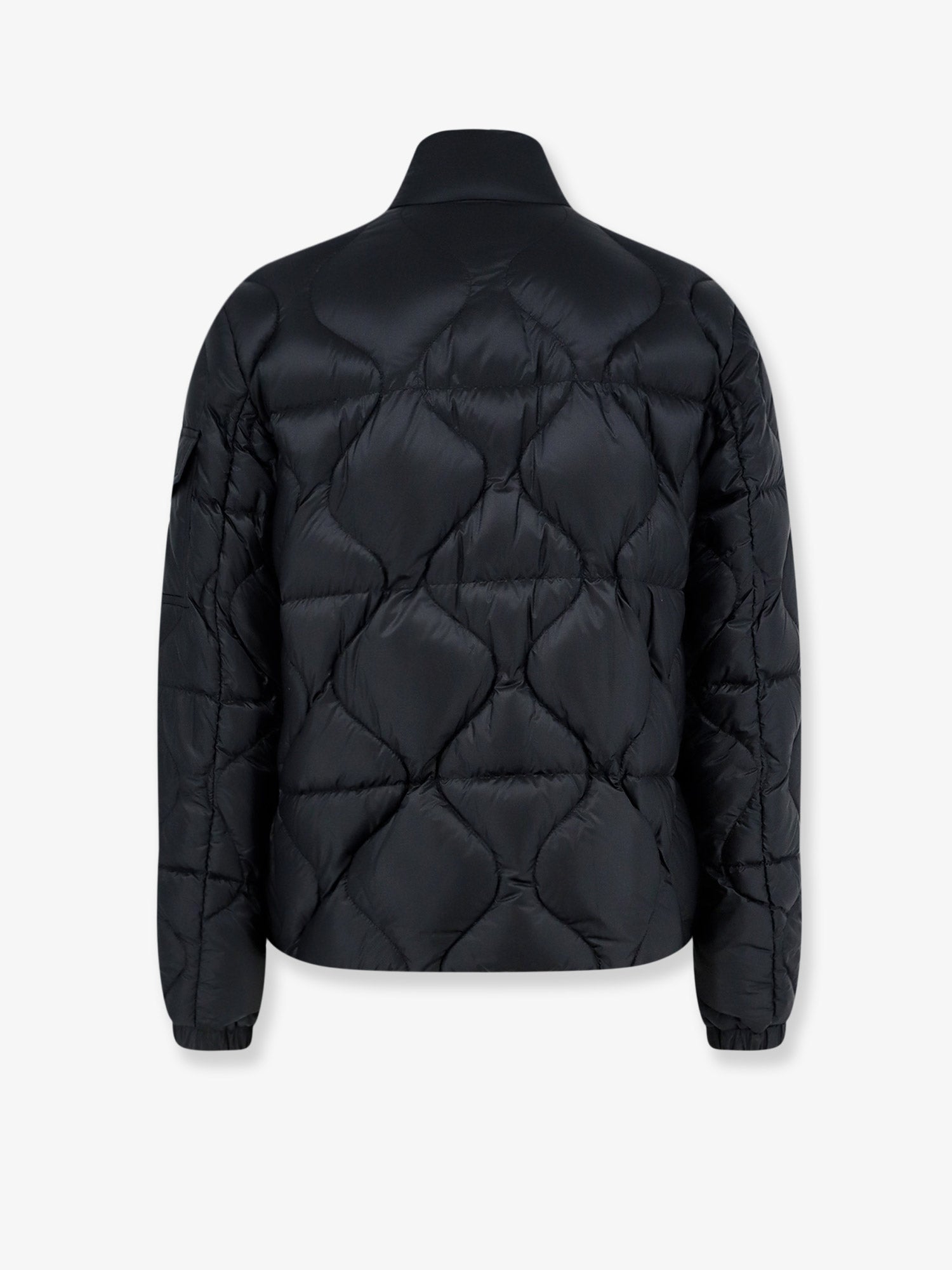 Moncler Asurel Short Down Jacket With Geometric Stitching