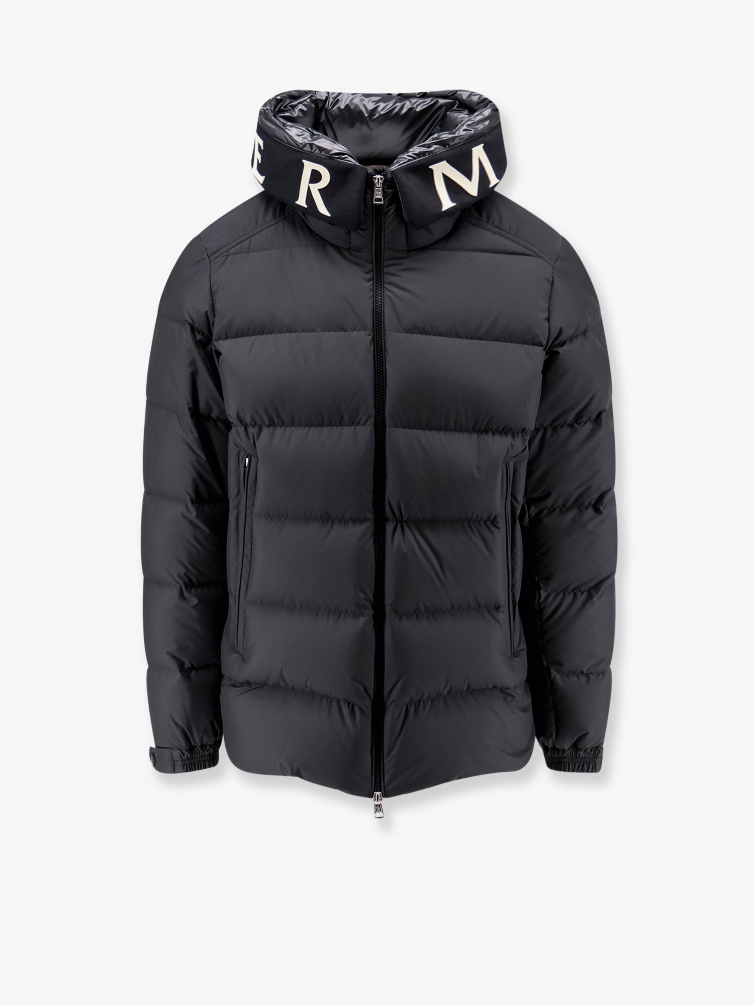 Moncler Orvelle Nylon Down Jacket With Rubberized Logo Detail