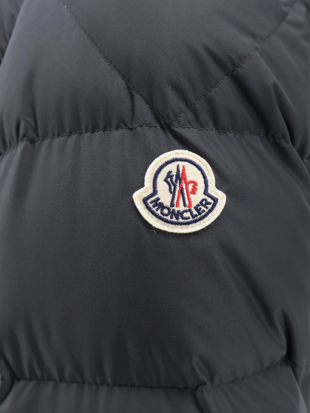 Moncler Orvelle Nylon Down Jacket With Rubberized Logo Detail