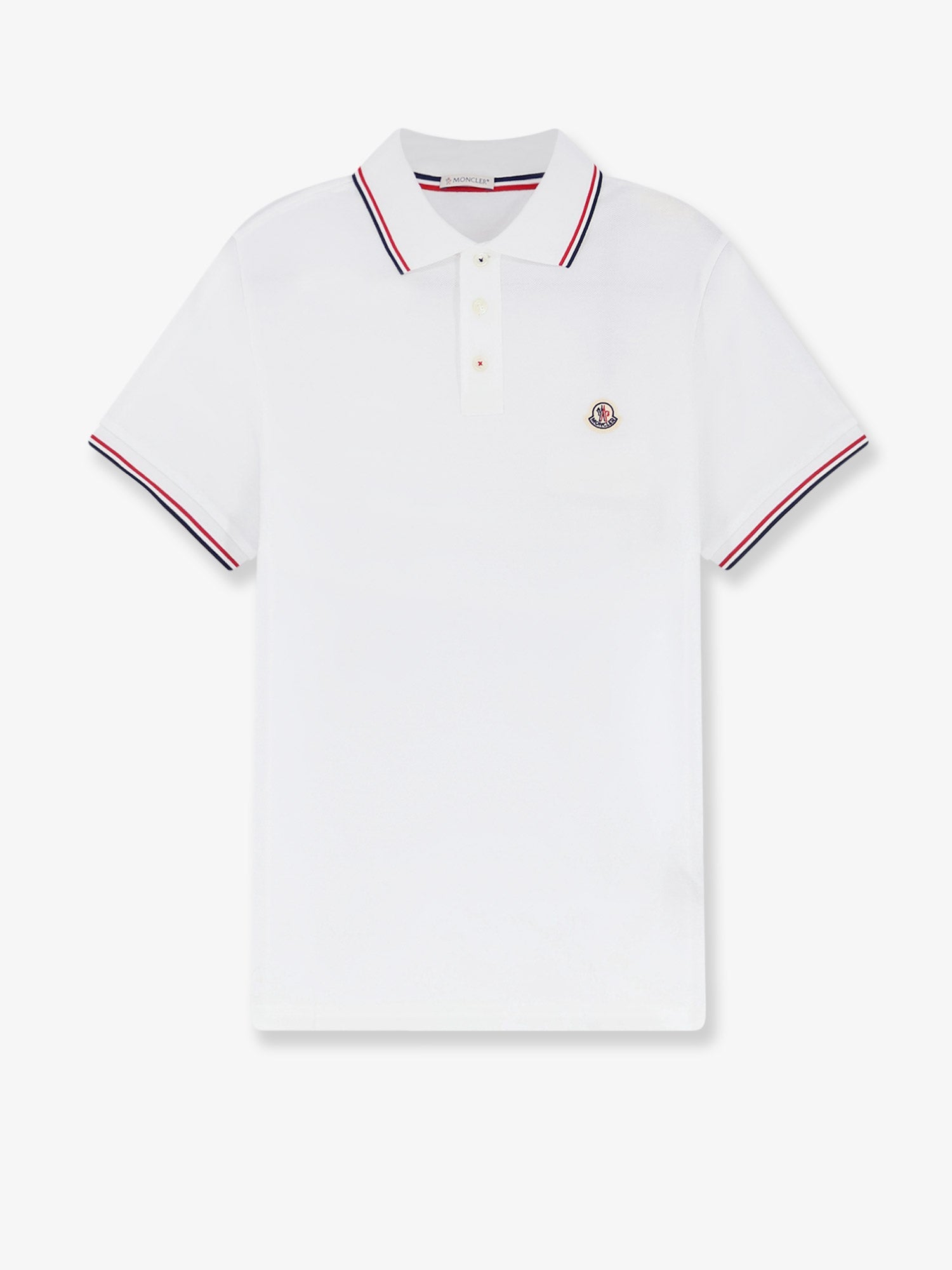 Moncler Cotton Polo Shirt With Logo Patch