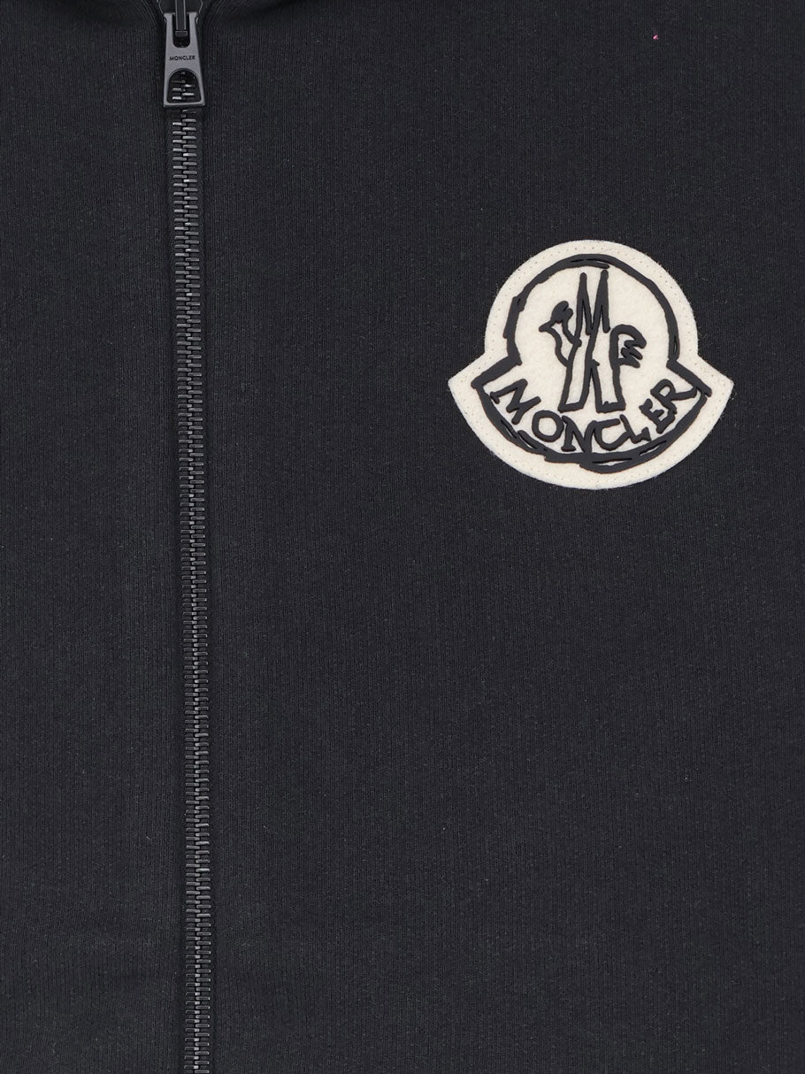 Moncler Cotton Sweatshirt With Logo Patch