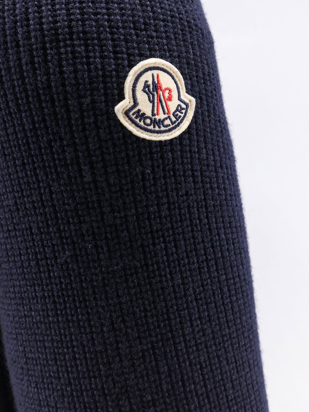 Moncler Down Jacket With Virgin Wool Inserts