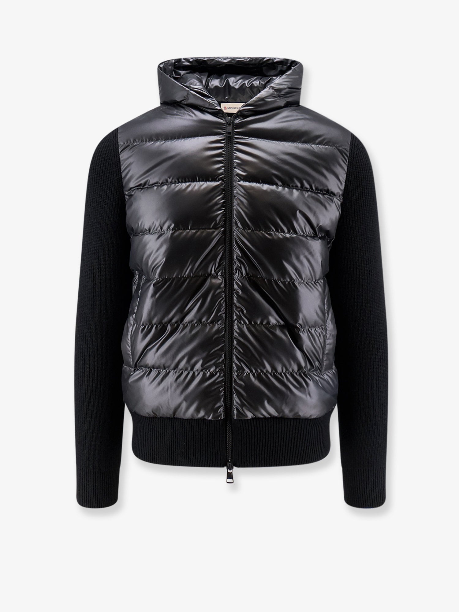 Moncler Down Jacket With Virgin Wool Inserts
