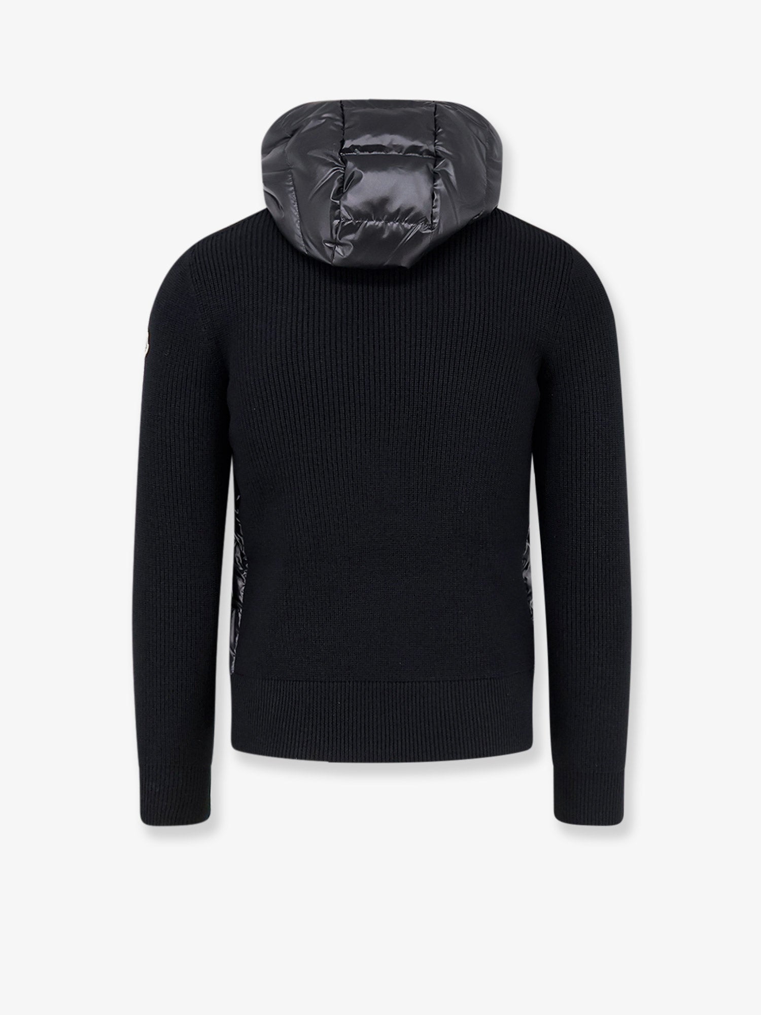 Moncler Down Jacket With Virgin Wool Inserts