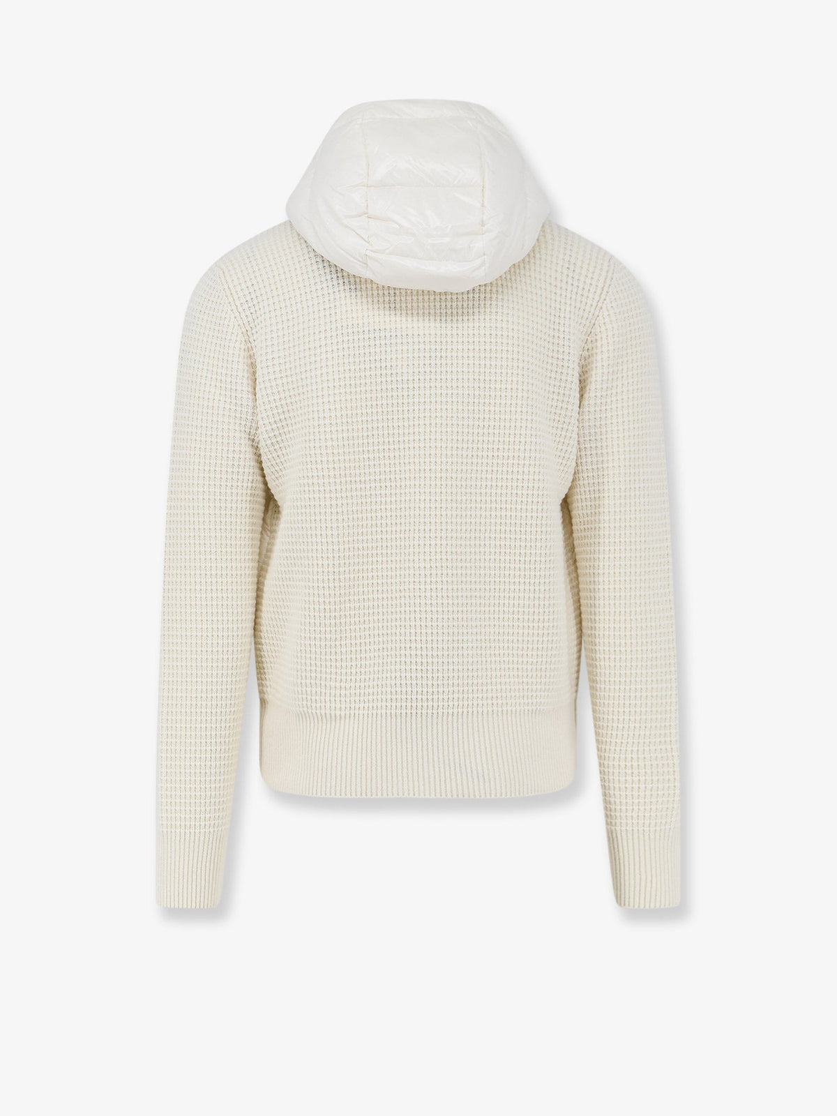 Moncler Nylon Jacket With Wool And Cashmere Blend Sleeves