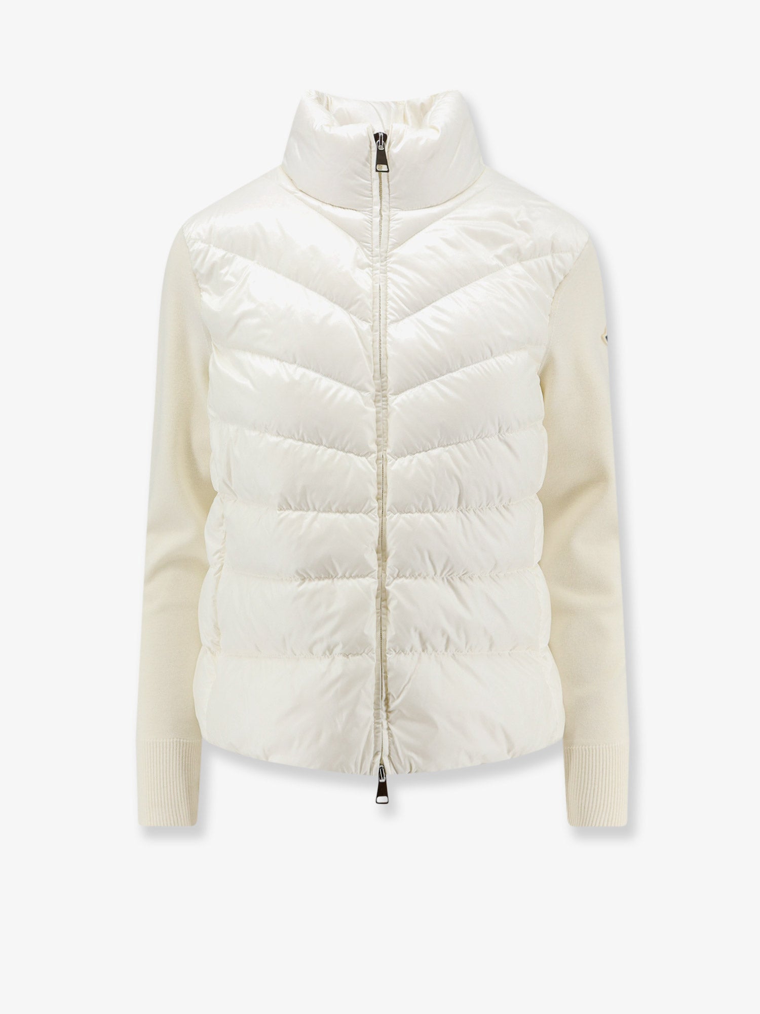 Moncler Down Jacket With Virgin Wool Sleeves