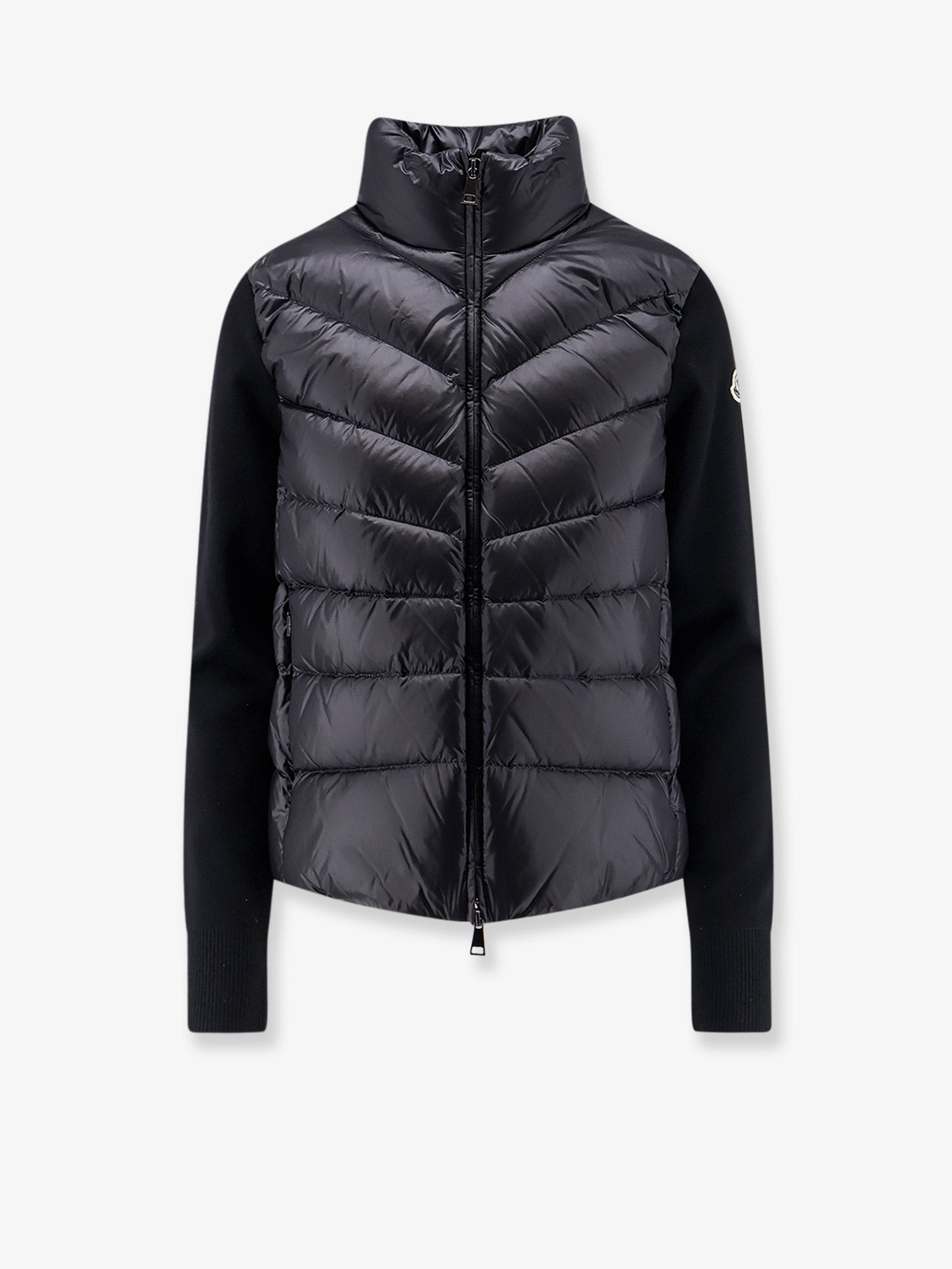 Moncler Down Jacket With Virgin Wool Sleeves